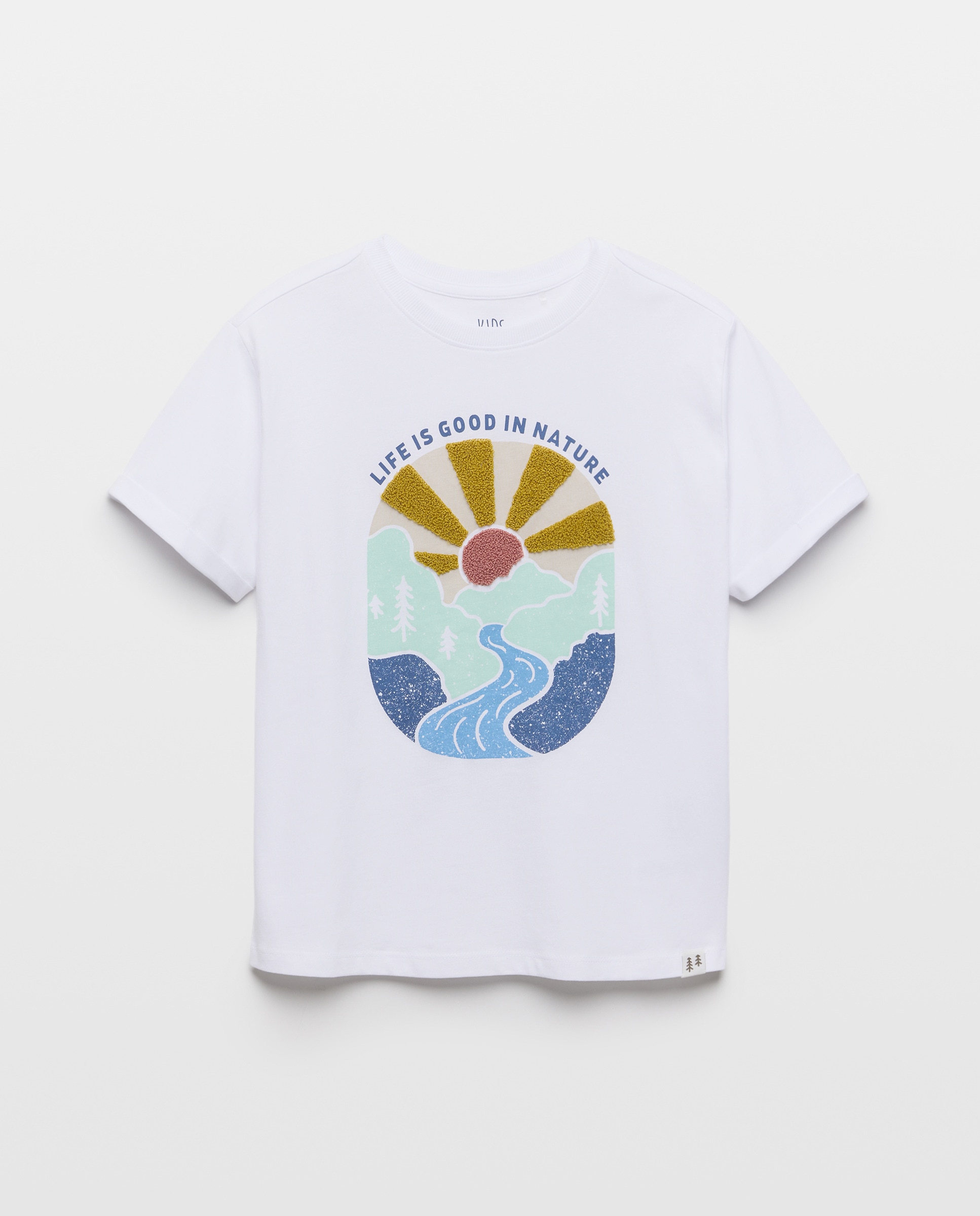T-shirt de Manga Curta em Tecido Turco Branco-4