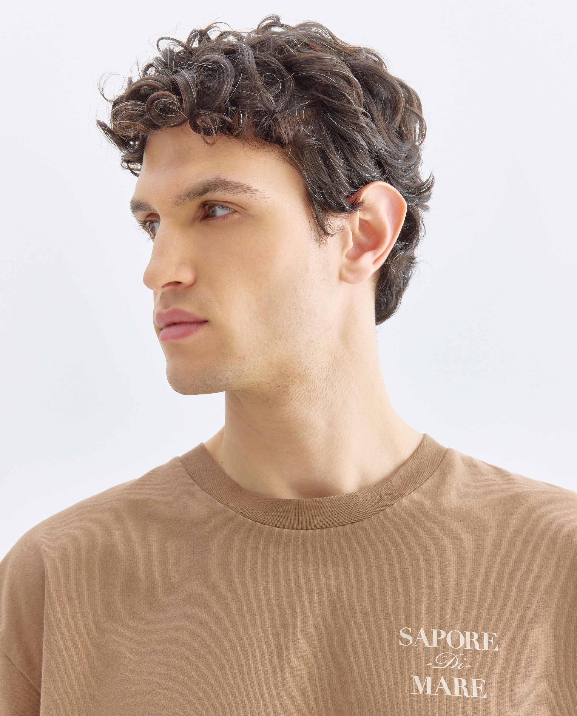 Camiseta de hombre manga corta SAPORE Di MARE Tostado-4
