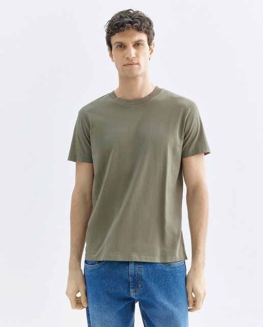 Imagen 0 de Camiseta de hombre manga corta cuello caja lisa