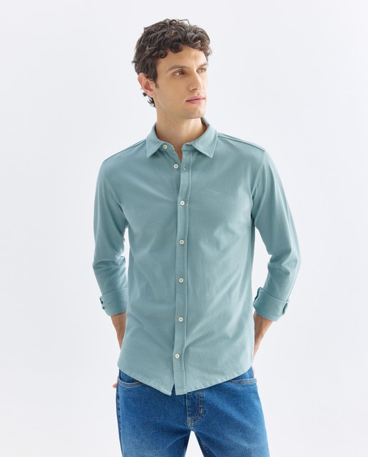 Imagen 0 de Camisa sport hombre pique lisa