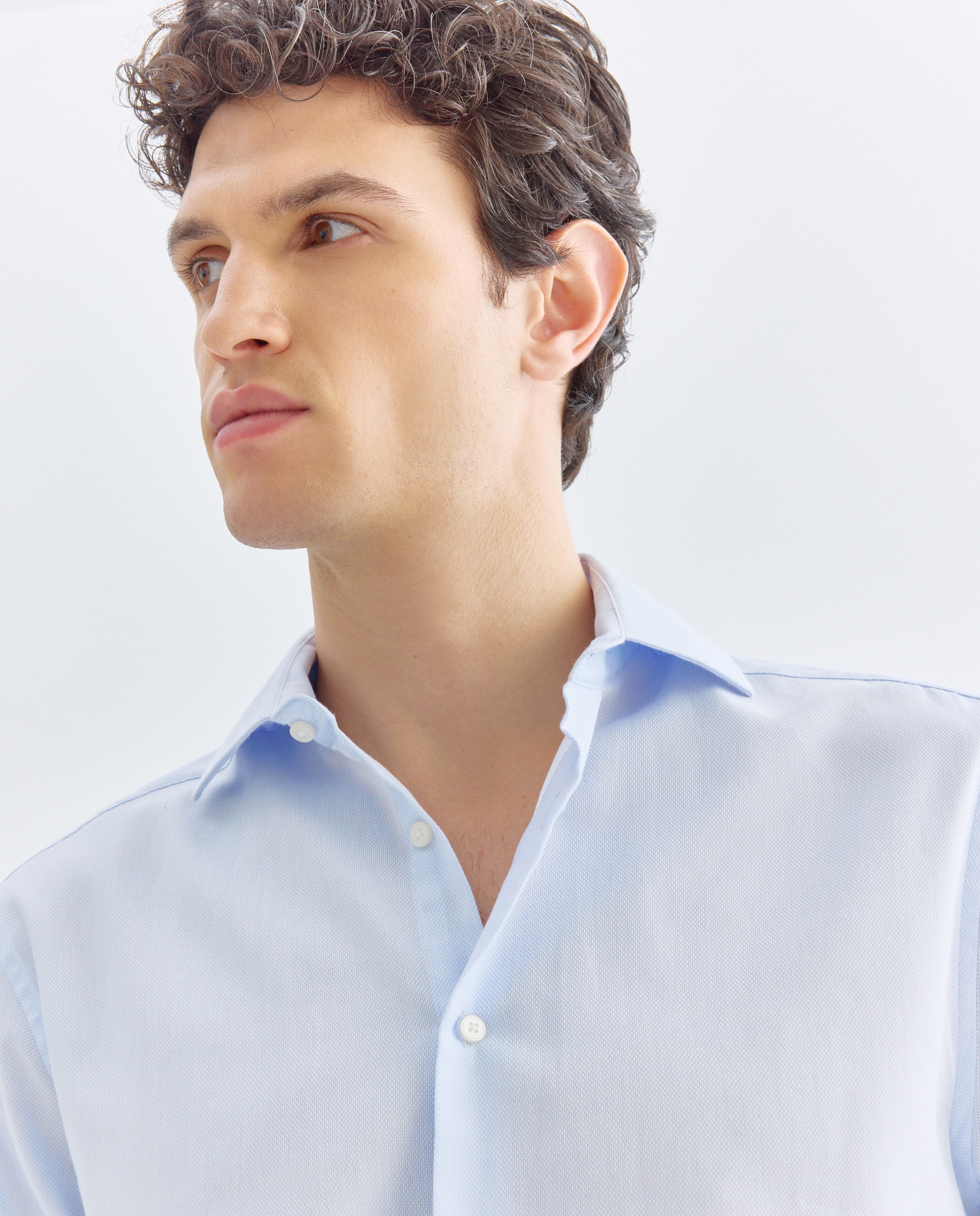 Camisa vestir hombre estructura classic fit 410 Azul claro-4
