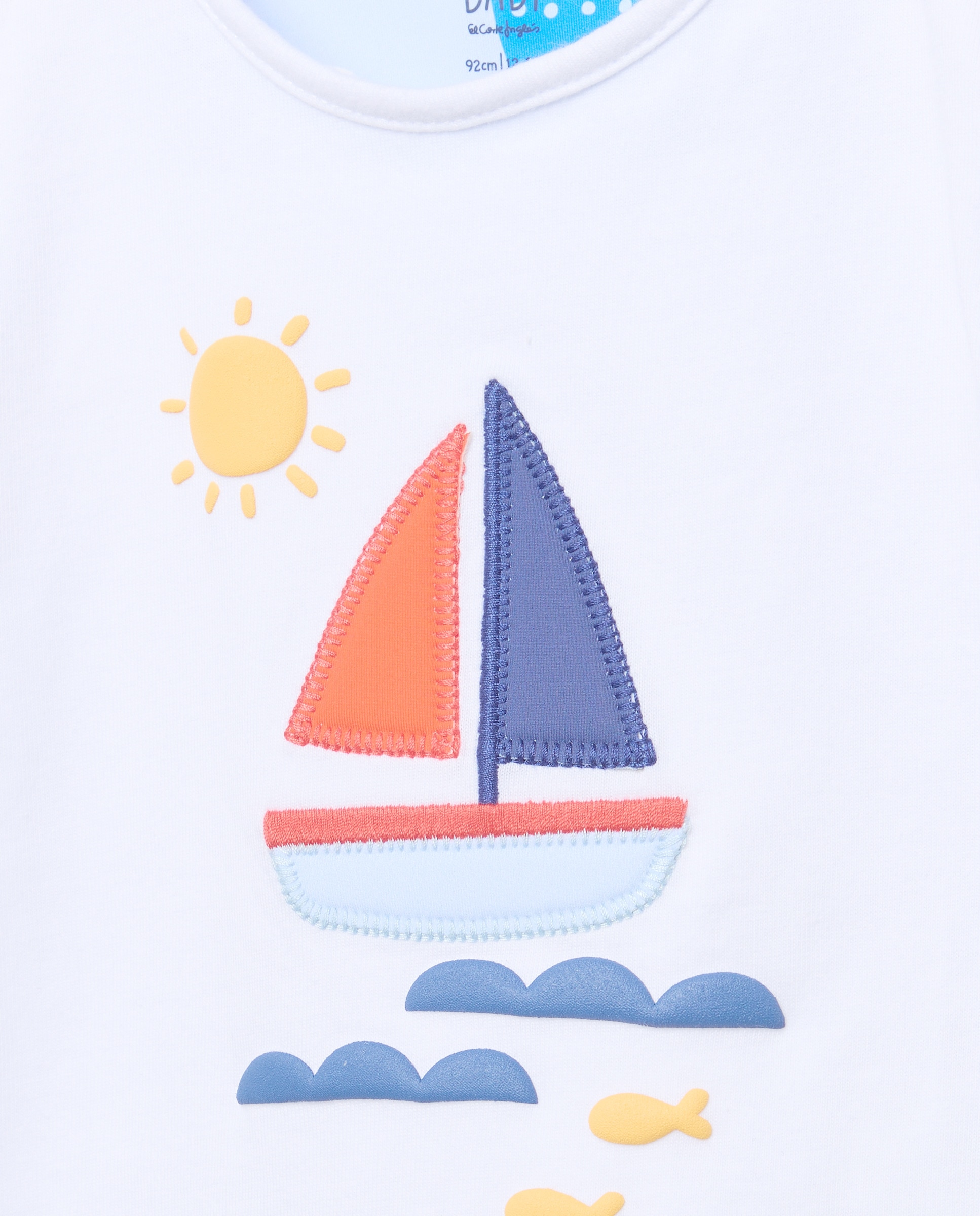T-shirt de Bebé com Estampado de Barco Baby El Corte Inglés Branco-3