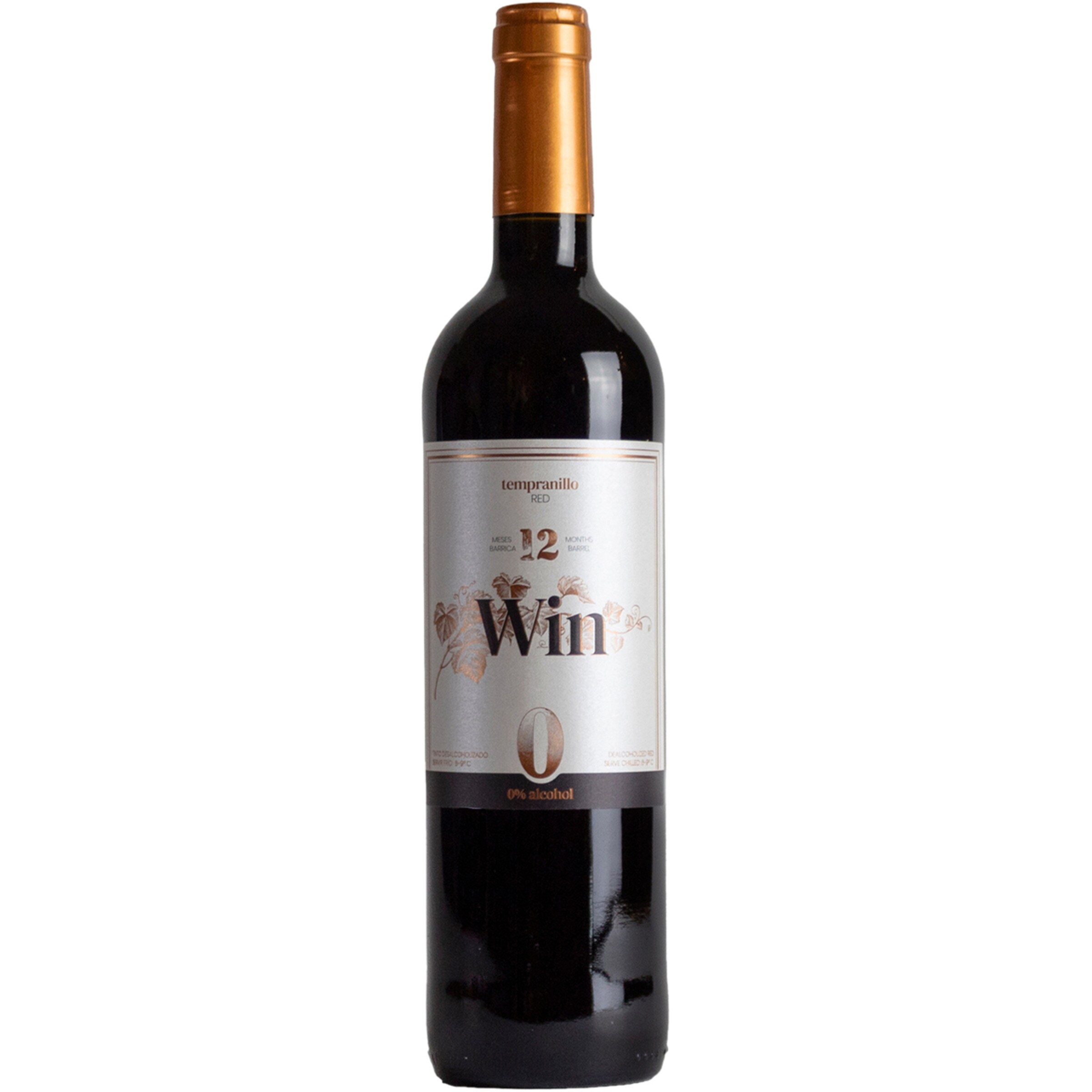 vino tinto 0% alcohol tempranillo tinta de Toro botella 75 cl