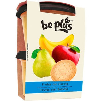 tarrinas de frutas con galleta desde 6 meses pack 2 envases 200 g - Be Plus
