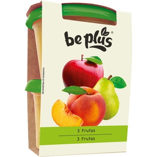 tarrinas de 3 frutas desde 4 meses pack 2x200g - Be Plus