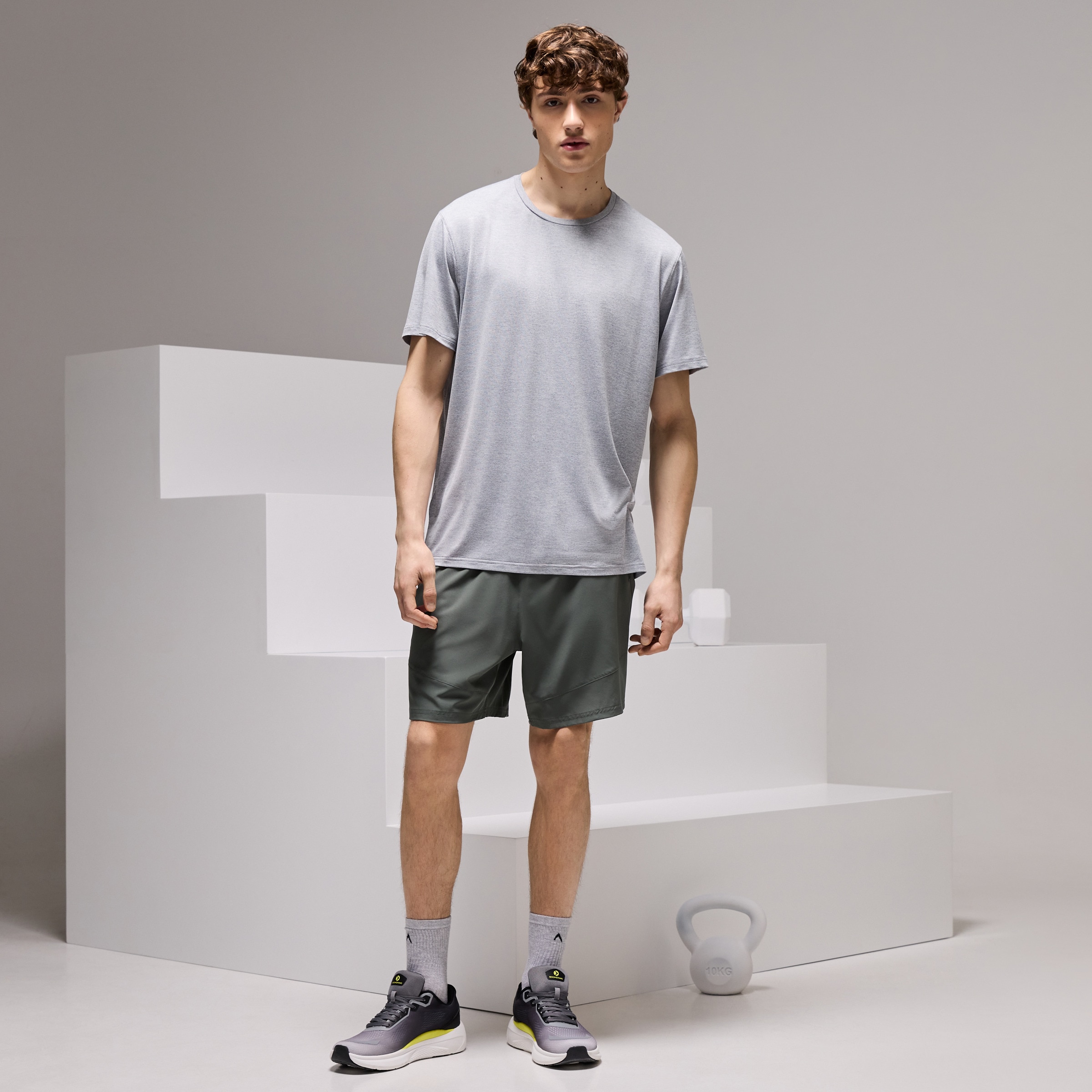 Calções de 5" de Training de Homem Verde-escuro-1