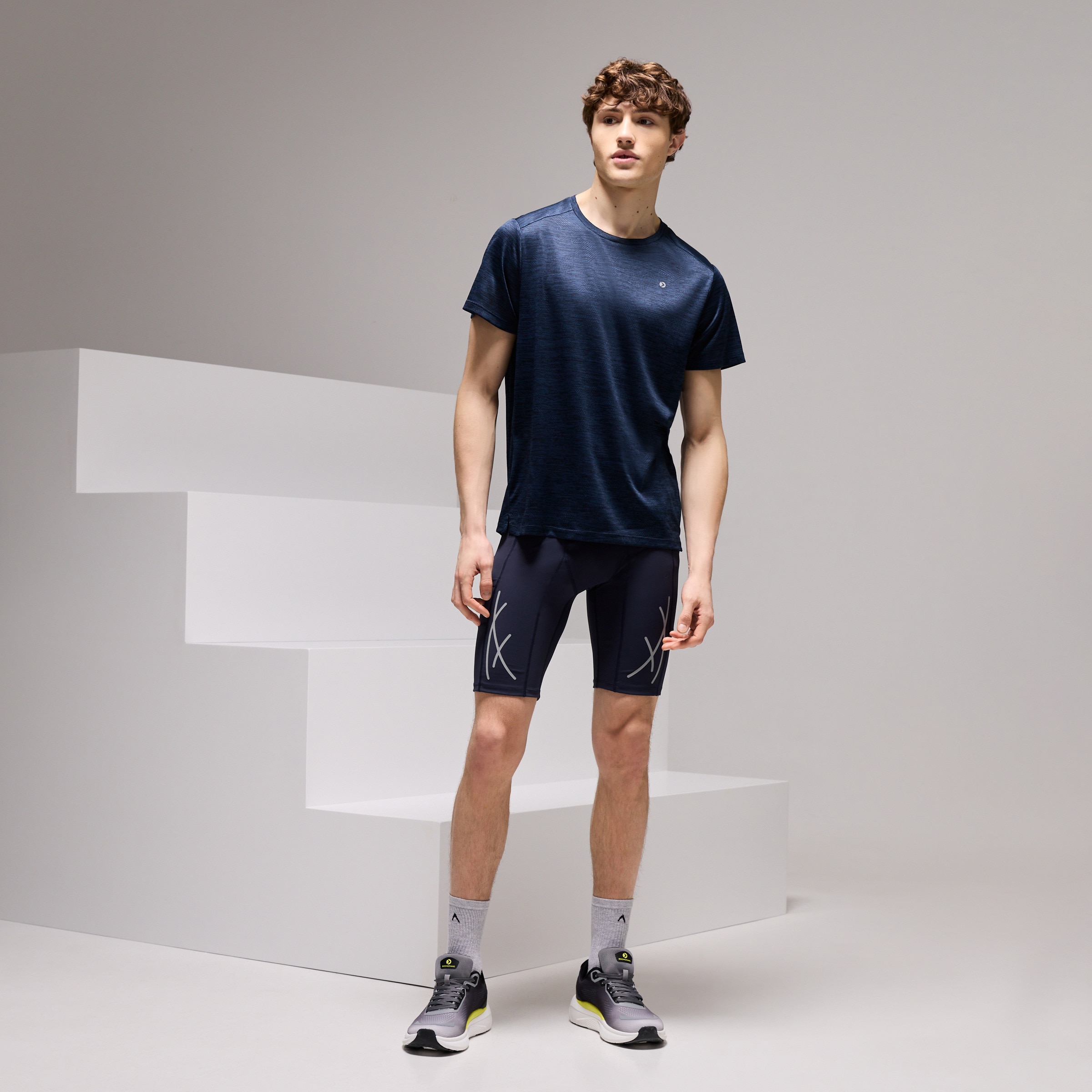 T-shirt de Running de Homem Azul-escuro-2