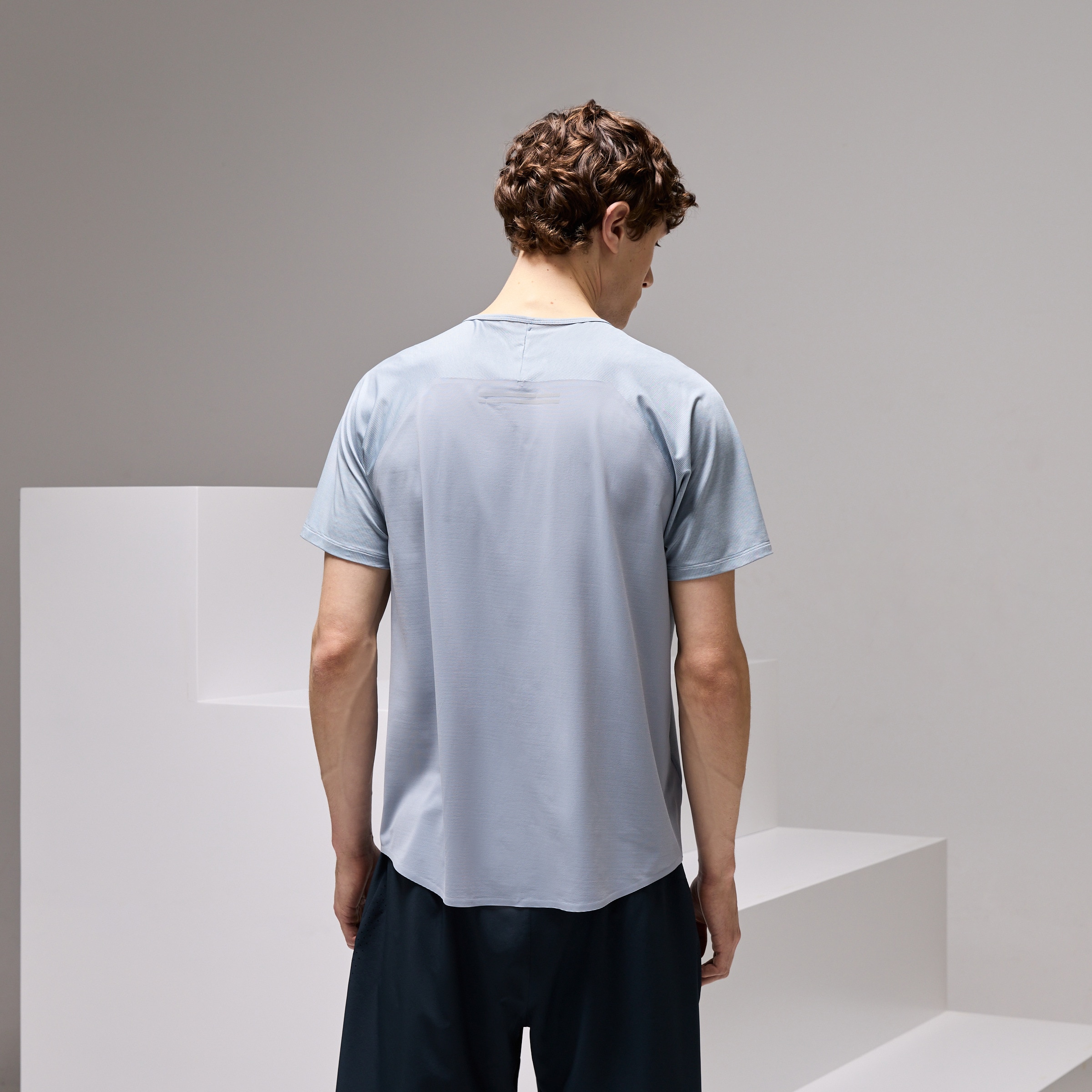 T-shirt de Running de Homem Cinzento-claro-3