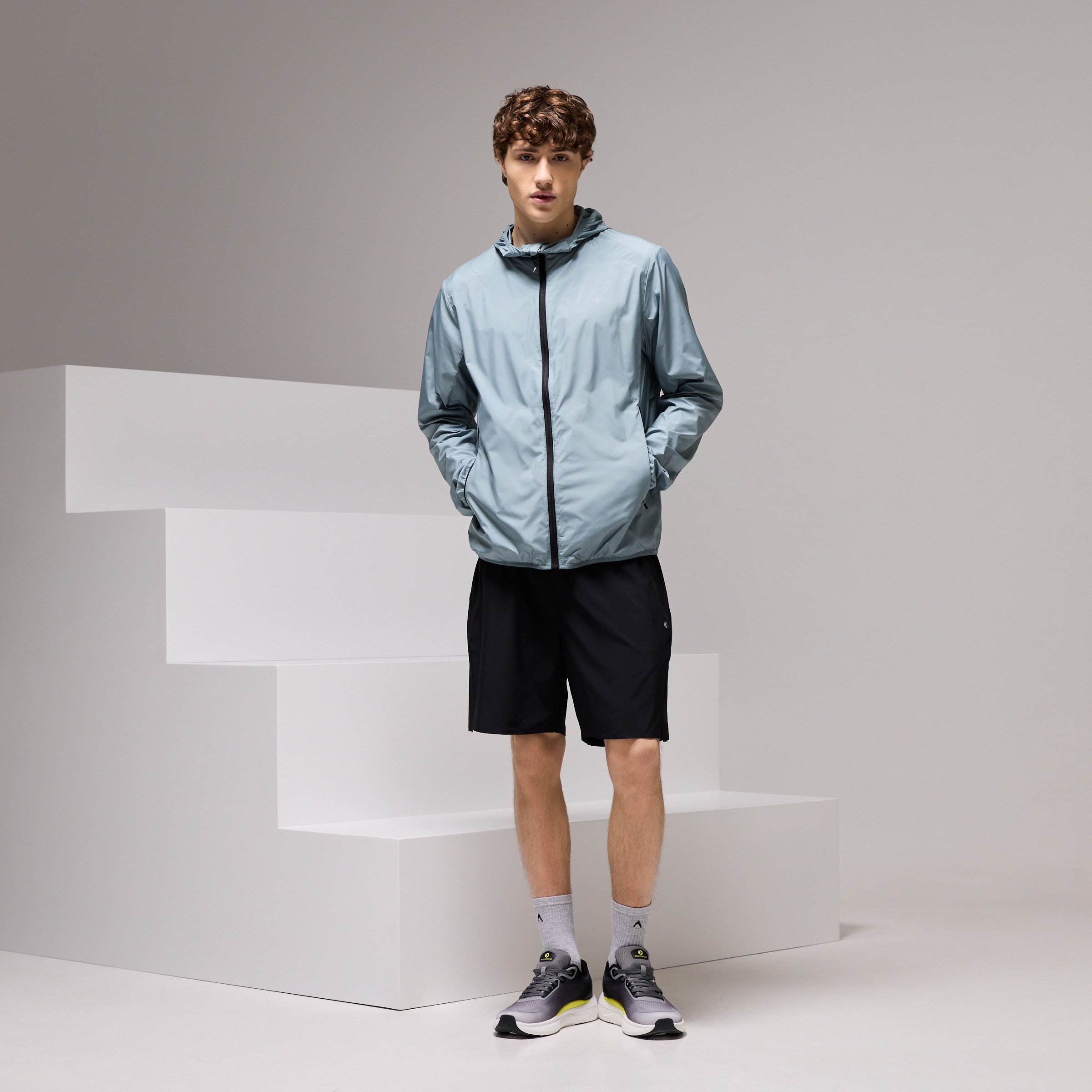 Corta-Vento de Running de Homem Verde-2