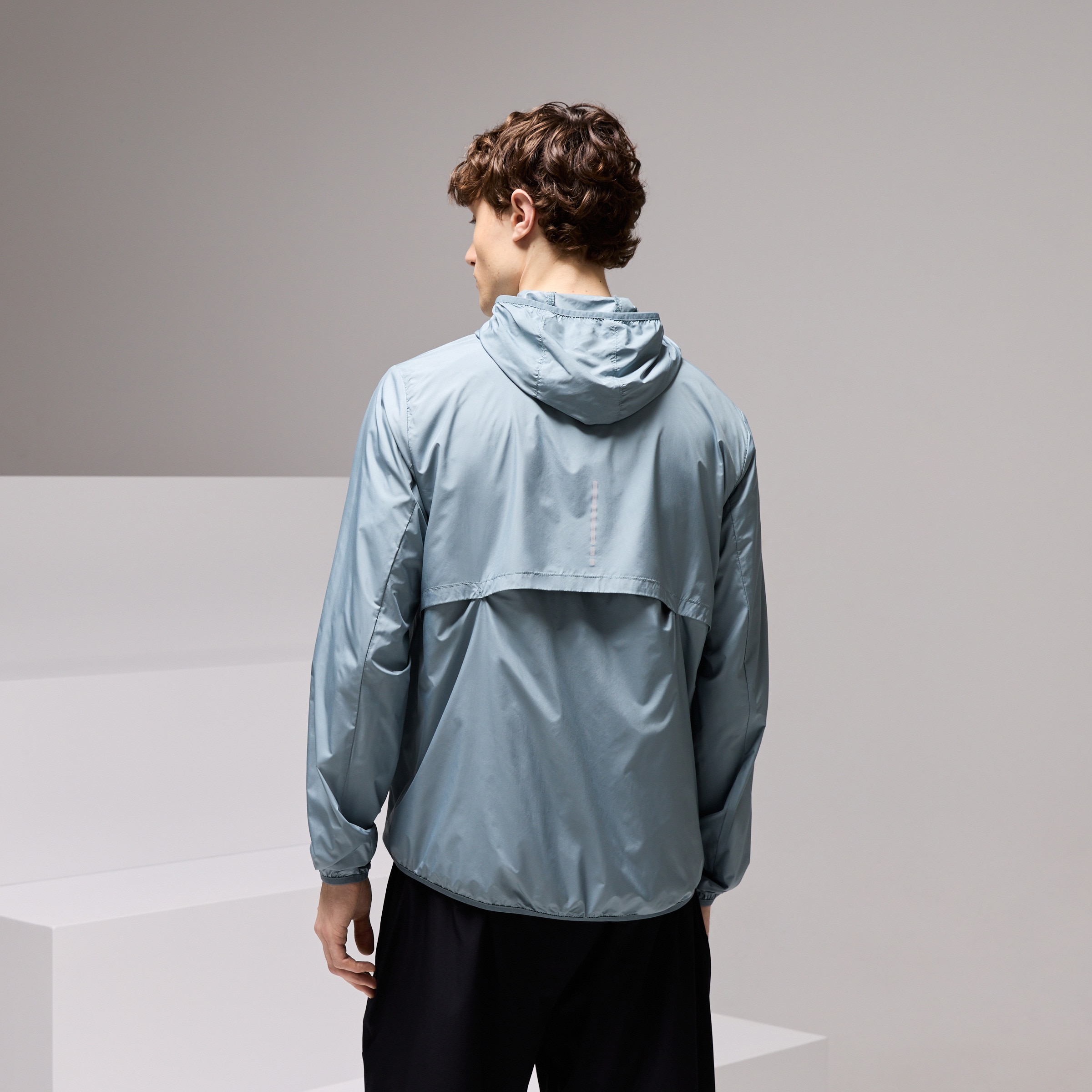 Corta-Vento de Running de Homem Verde-3