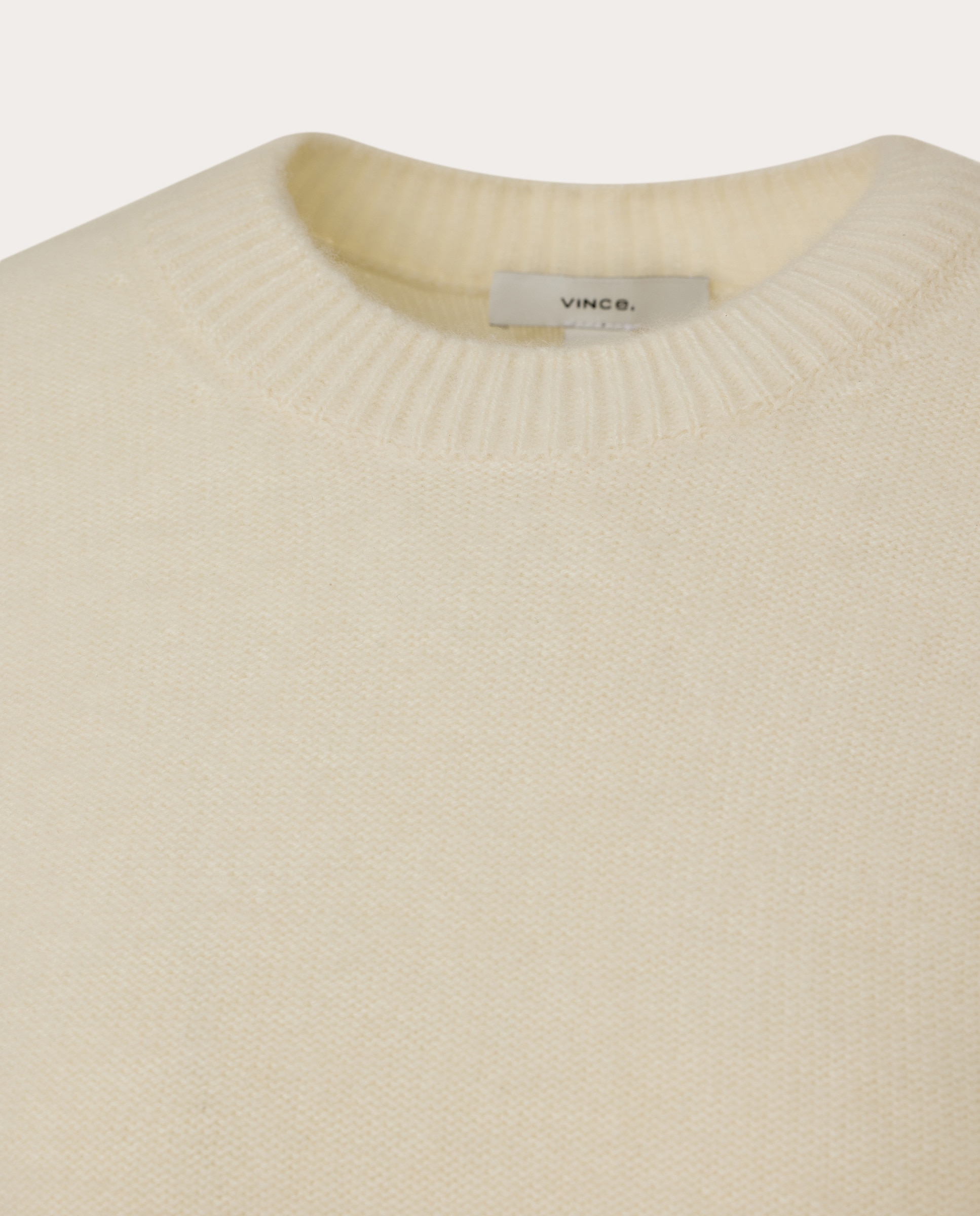 Camisola de Malha de Caxemira Branco-3