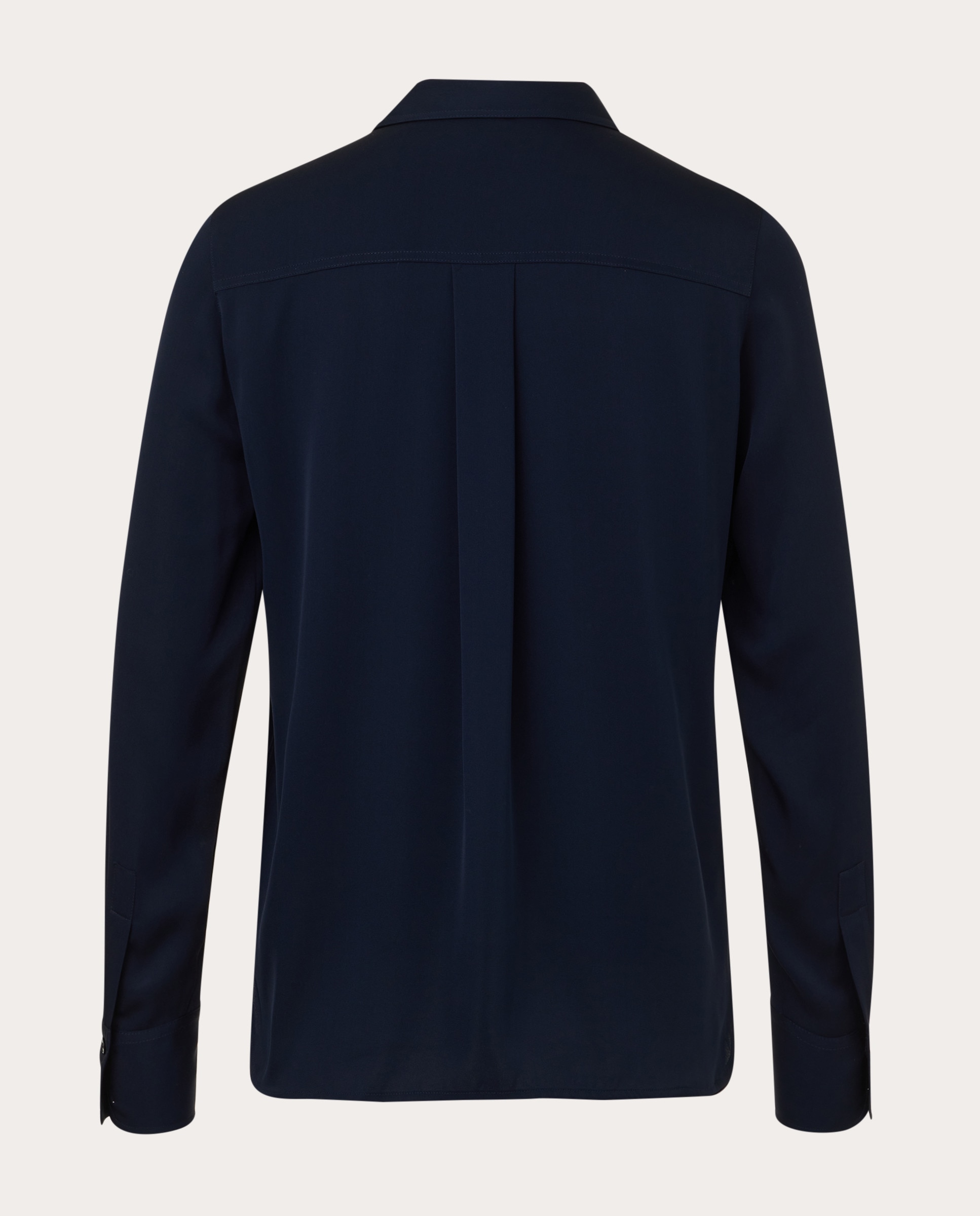Camisa de seda Azul-escuro-2
