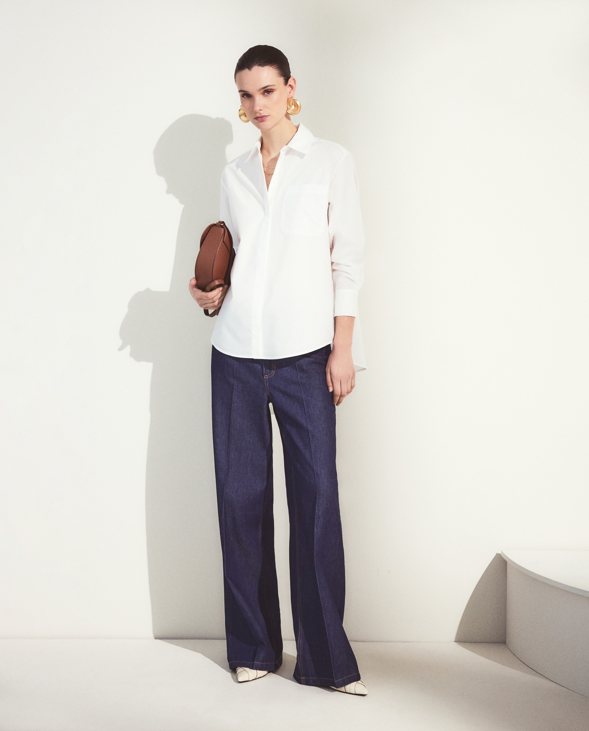 Blusa Oversize de Popelina Branco-2