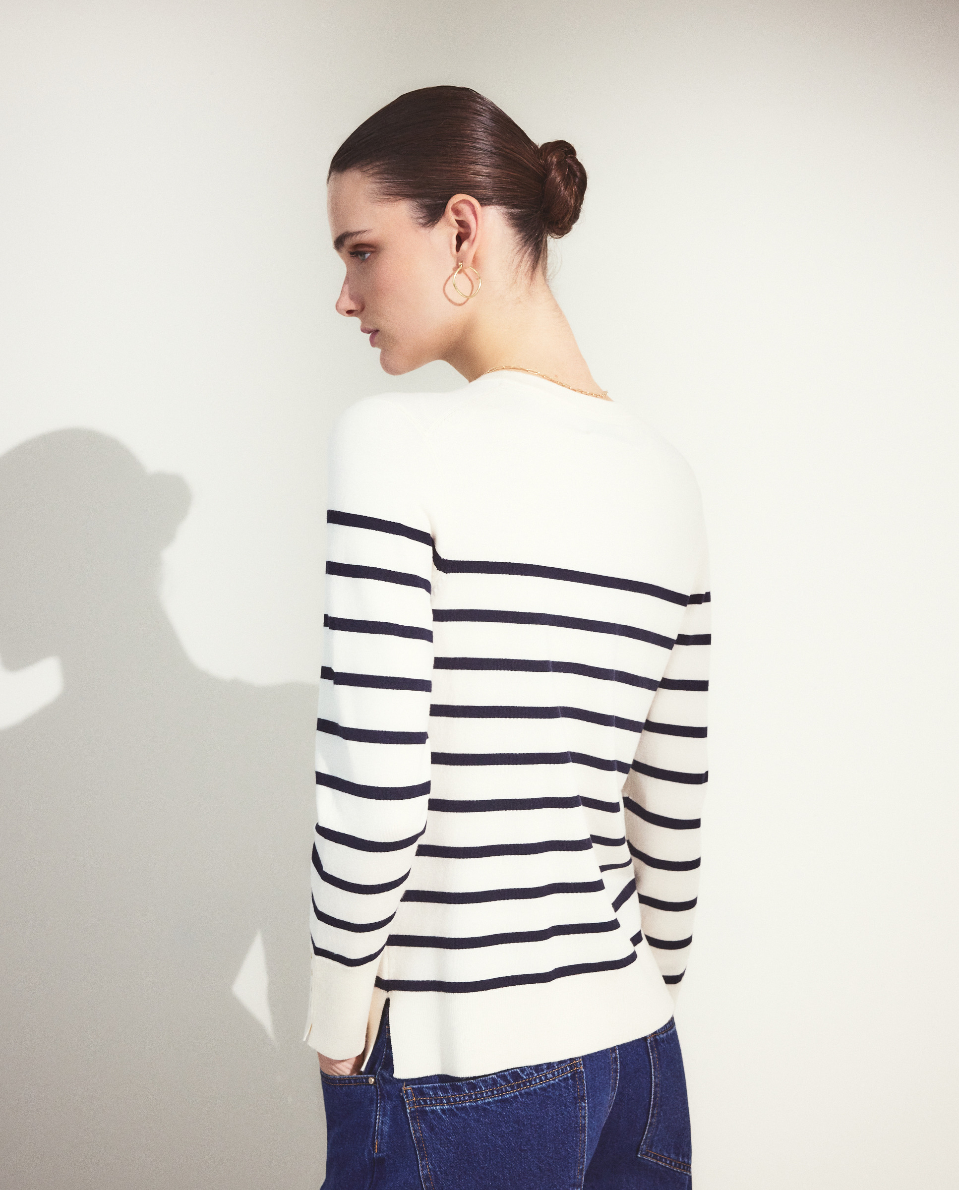 Camisola de Malha de Viscose com Estampado Branco-3