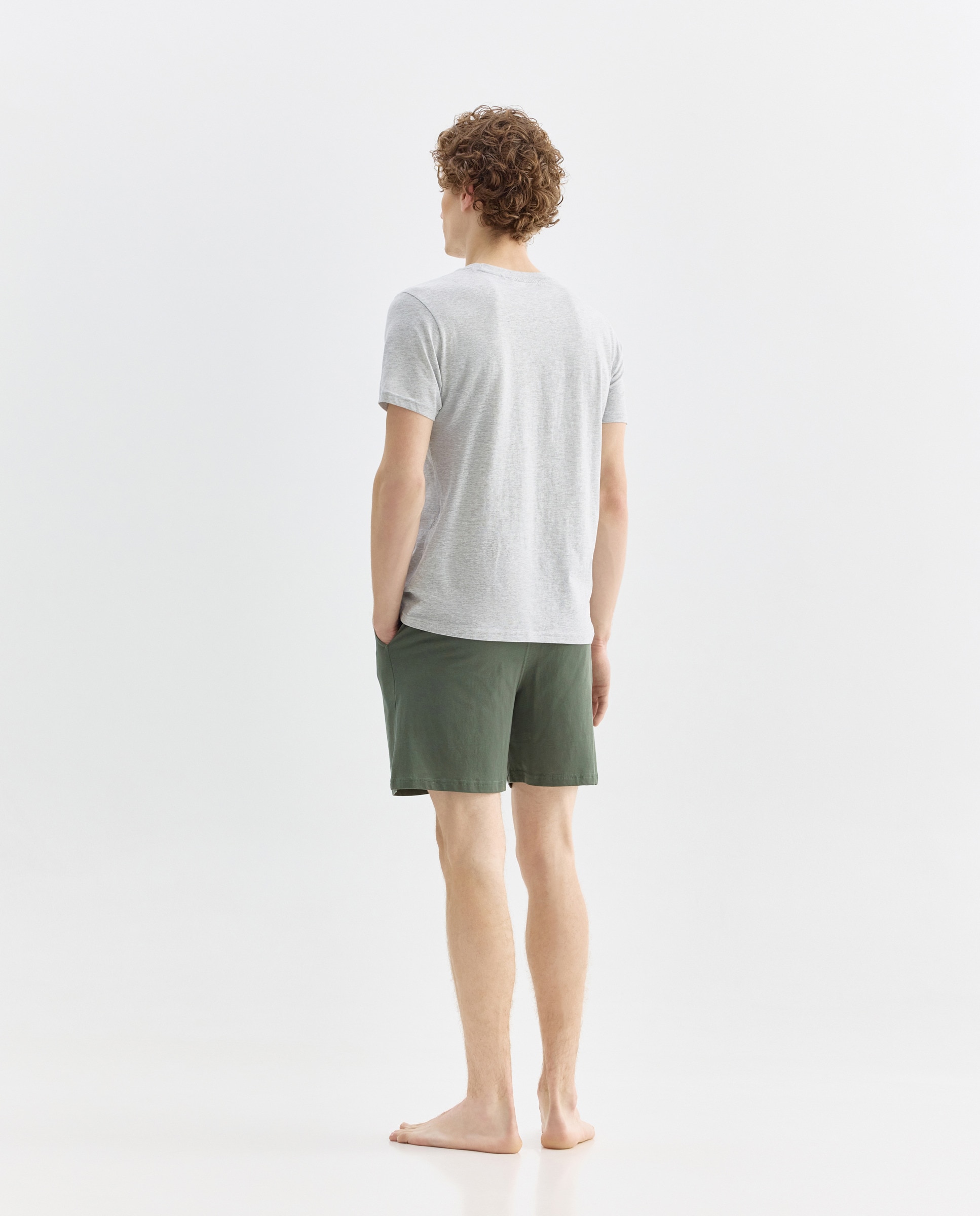 Pijama punto hombre corto 820 Gris medio-2