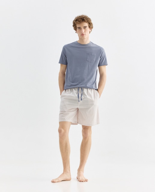 Imagen 0 de Pijama combinado hombre algodón con bolsa