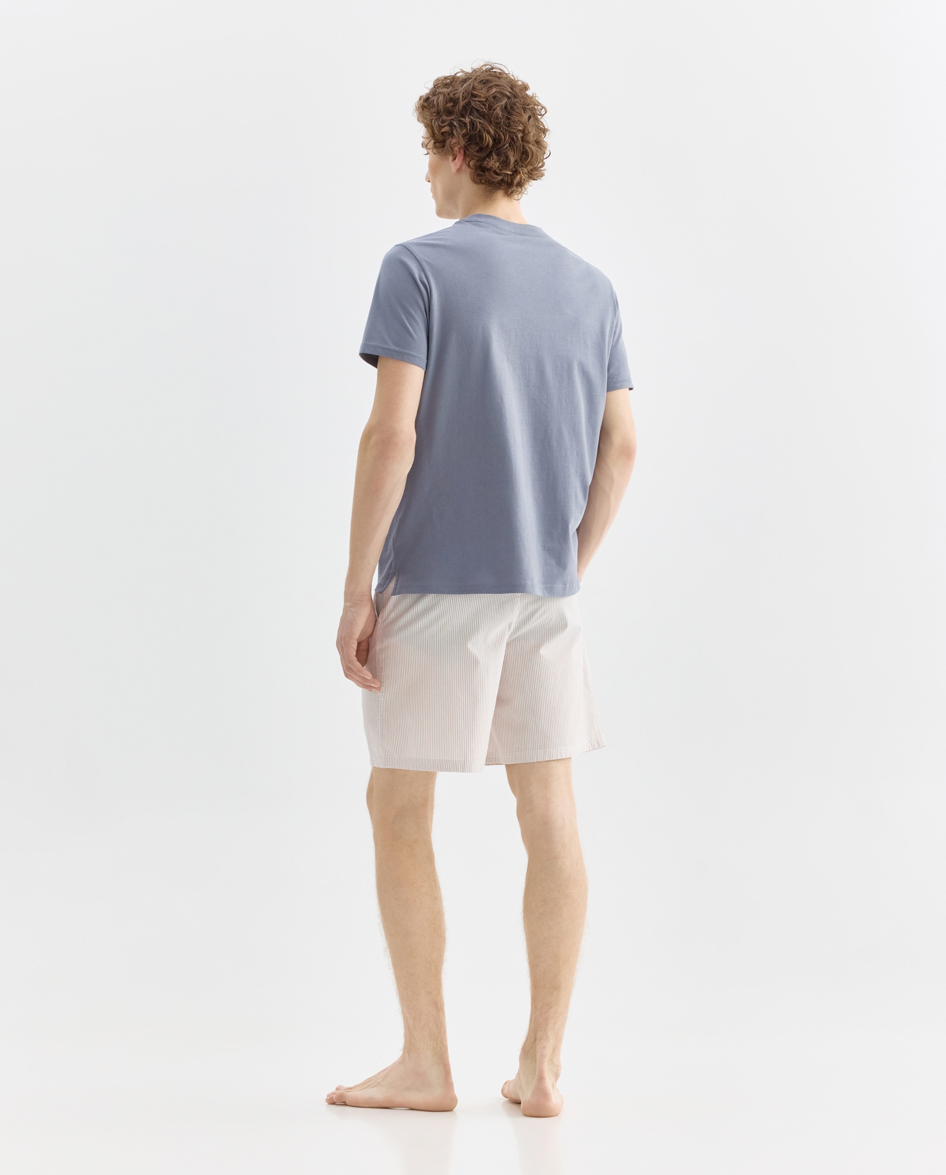 Pijama combinado hombre algodón con bolsa 820 Gris medio-2