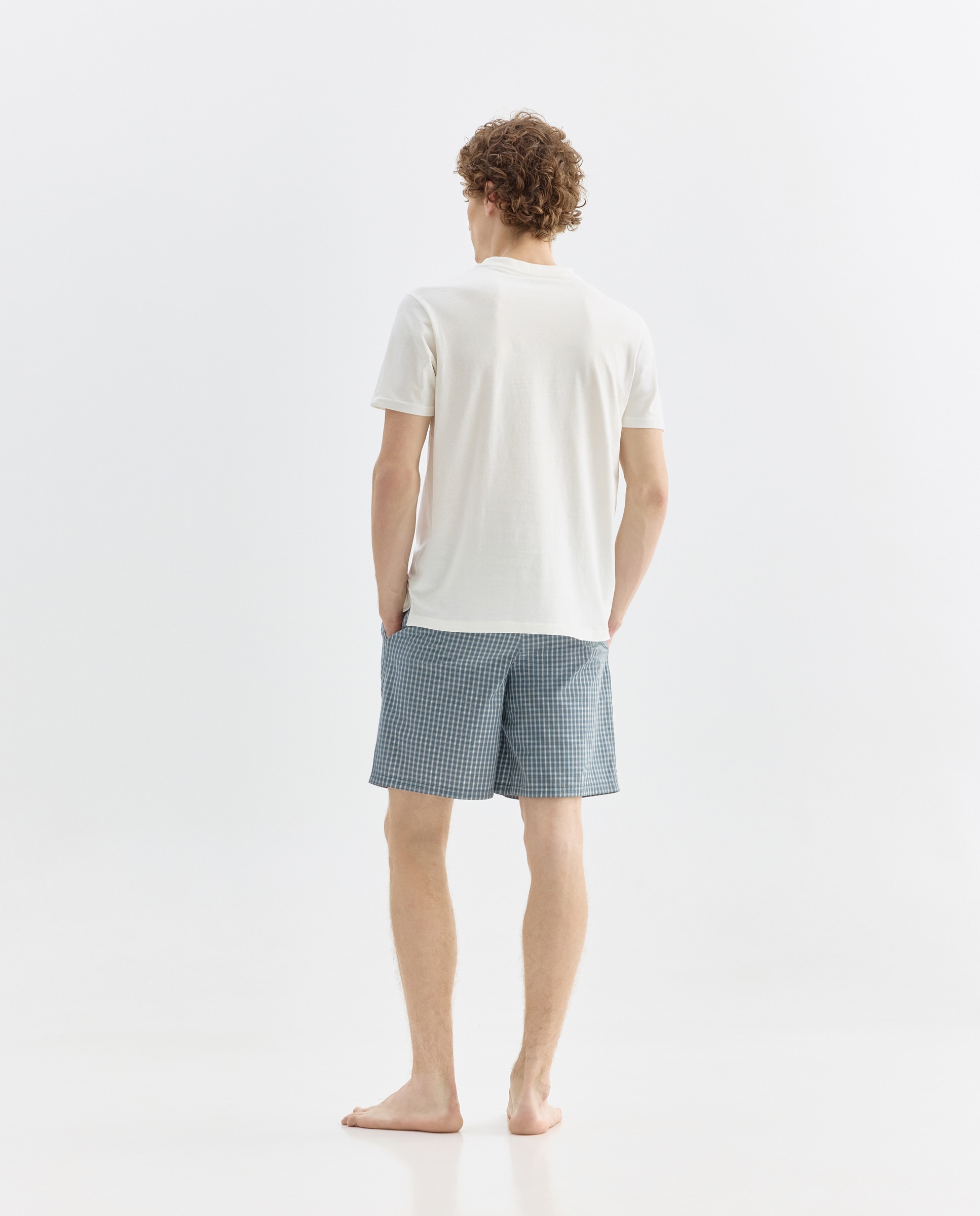 Pijama combinado hombre algodón con bolsa 120 Crudo-2