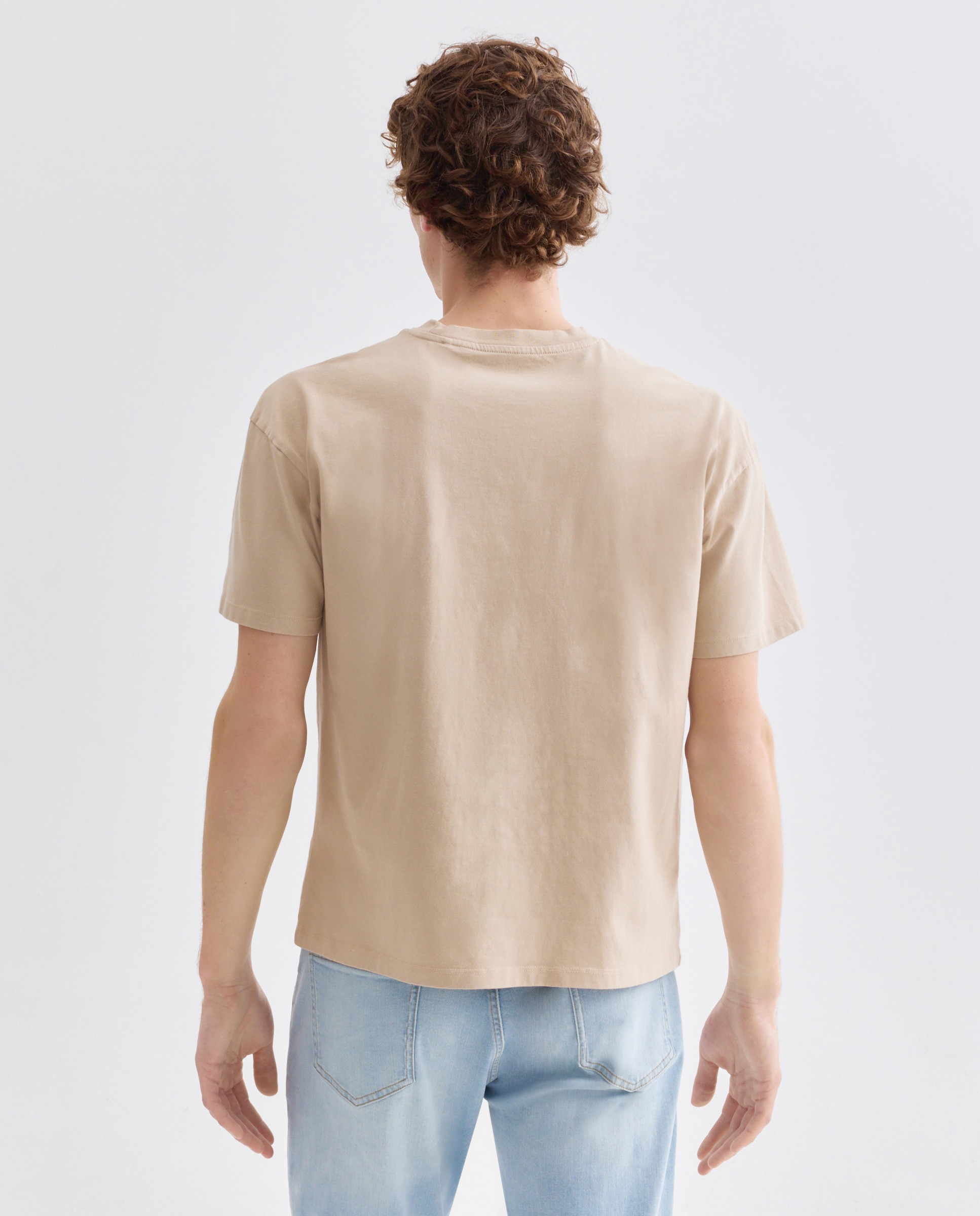 Camiseta de hombre manga corta SUN to SEA Beige-3