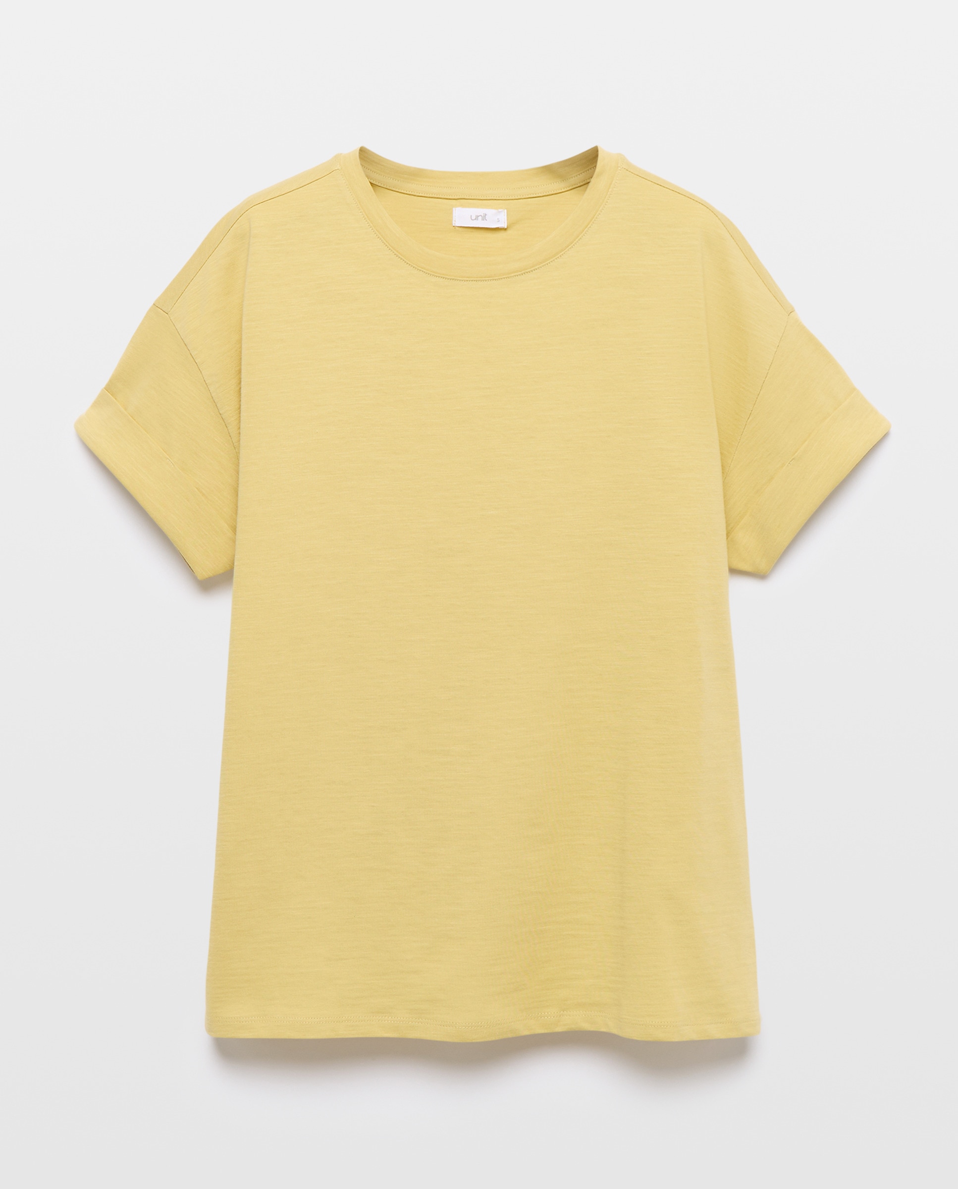 Camiseta básica de mujer cuello caja 510 Verde claro-4