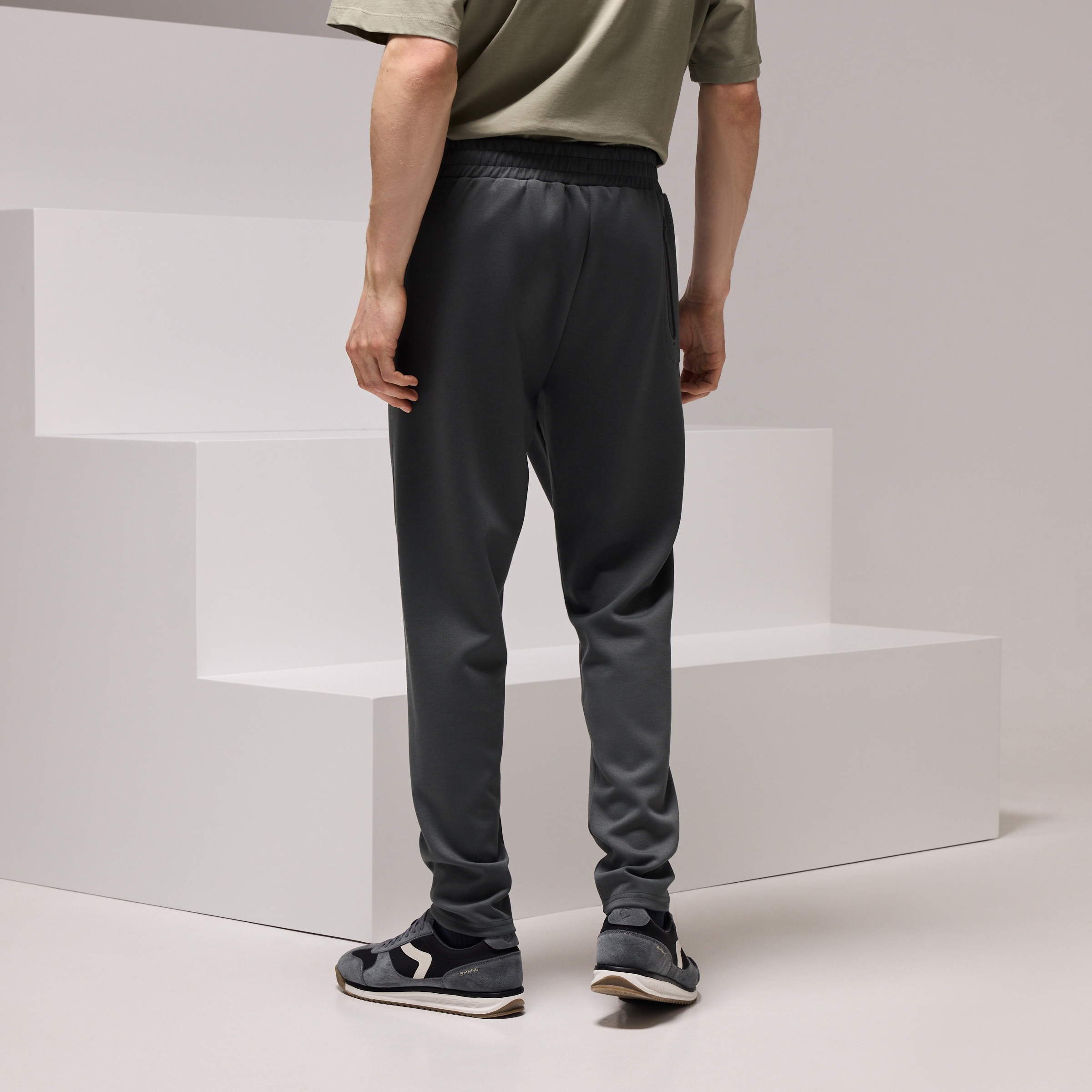 Calças Regular de Viscose Sportcasual de Homem Verde-escuro-3