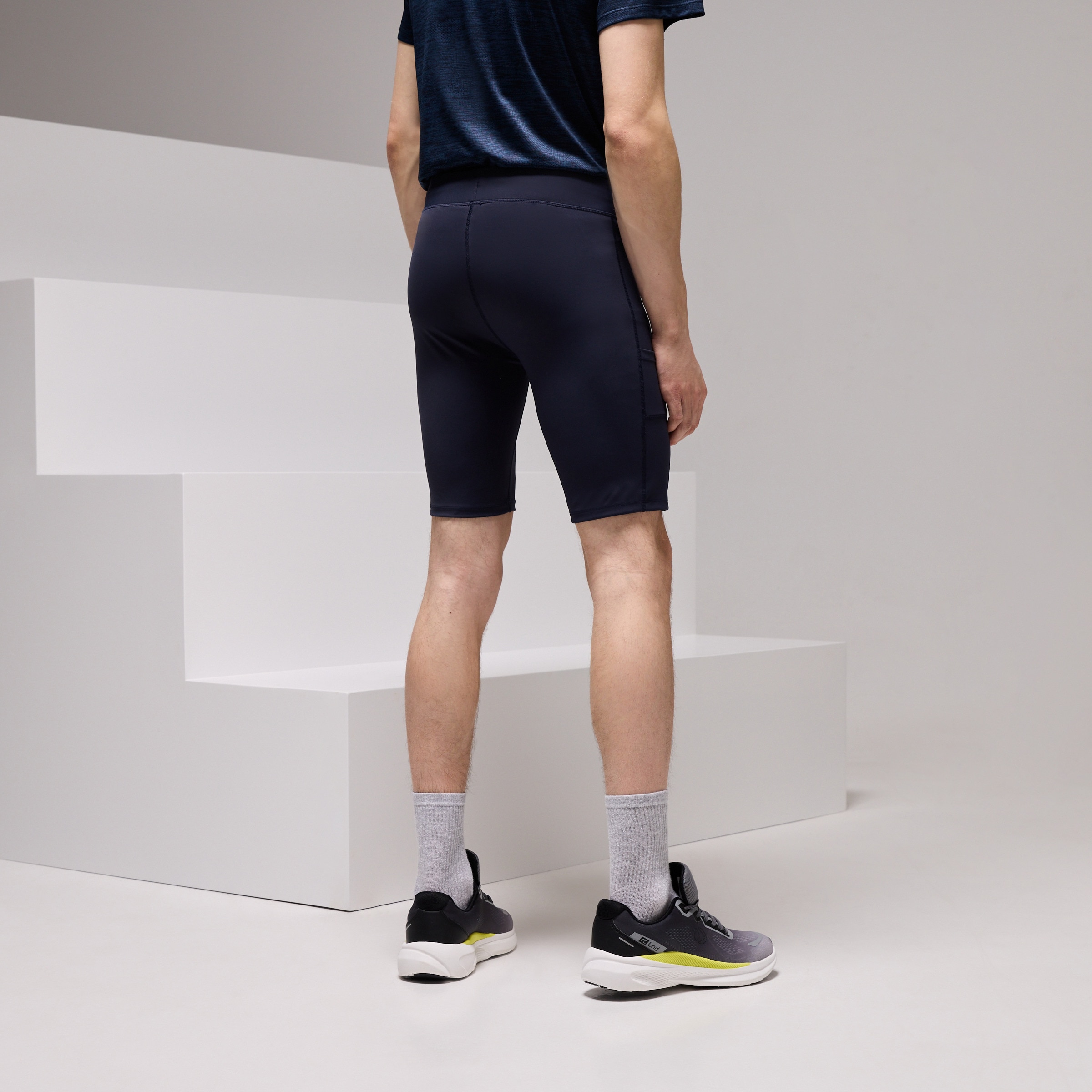 Leggings de Running de Homem Azul-marinho-3