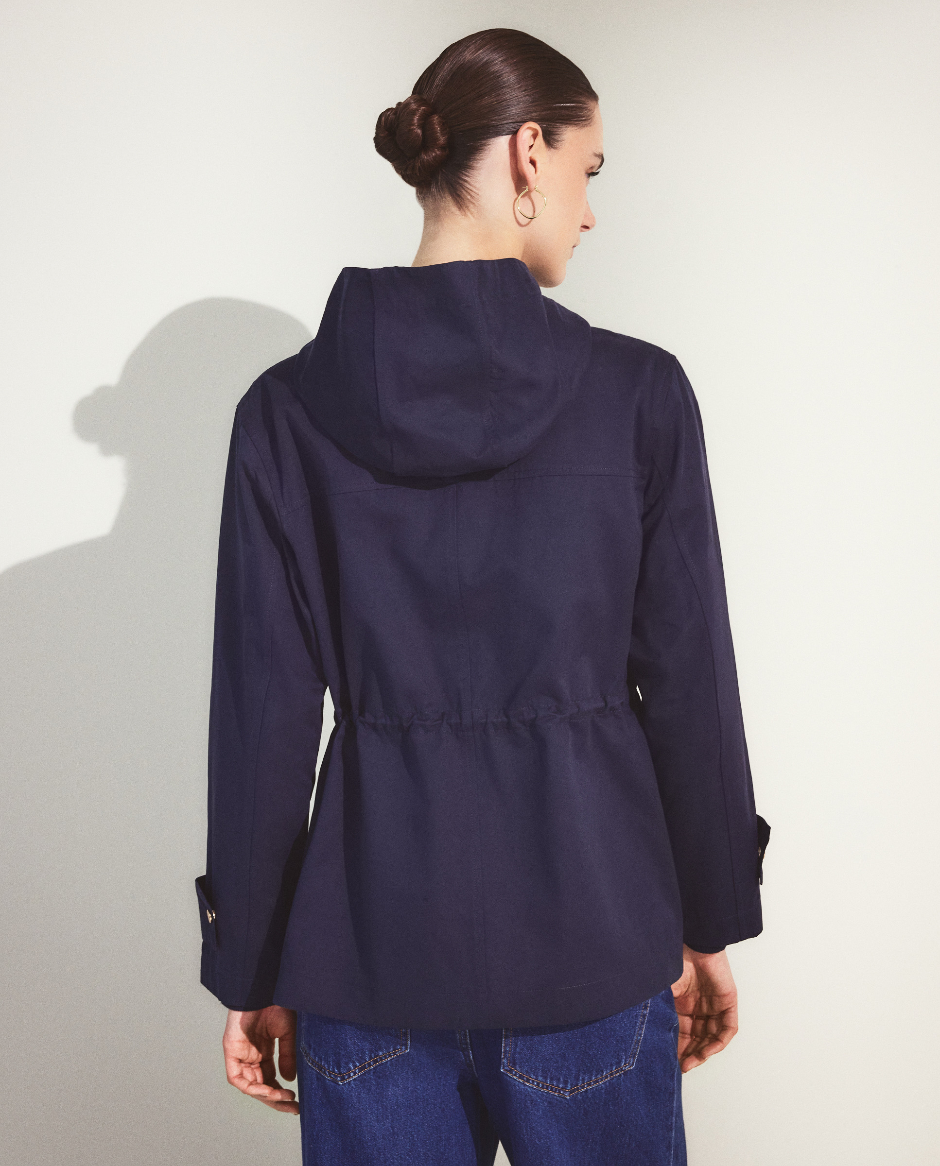 Parka curta de mulher Azul-marinho-4