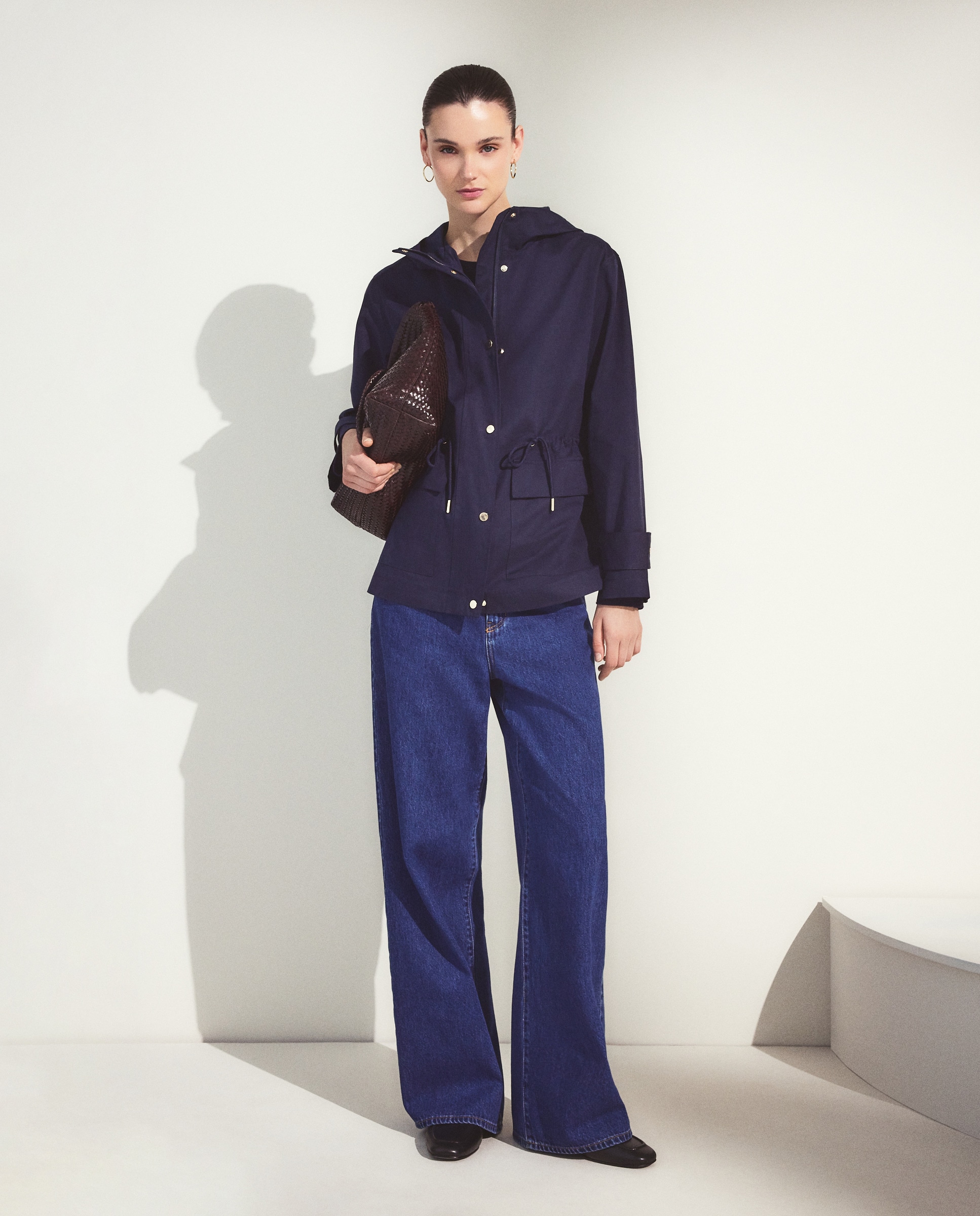 Parka curta de mulher Azul-marinho-1