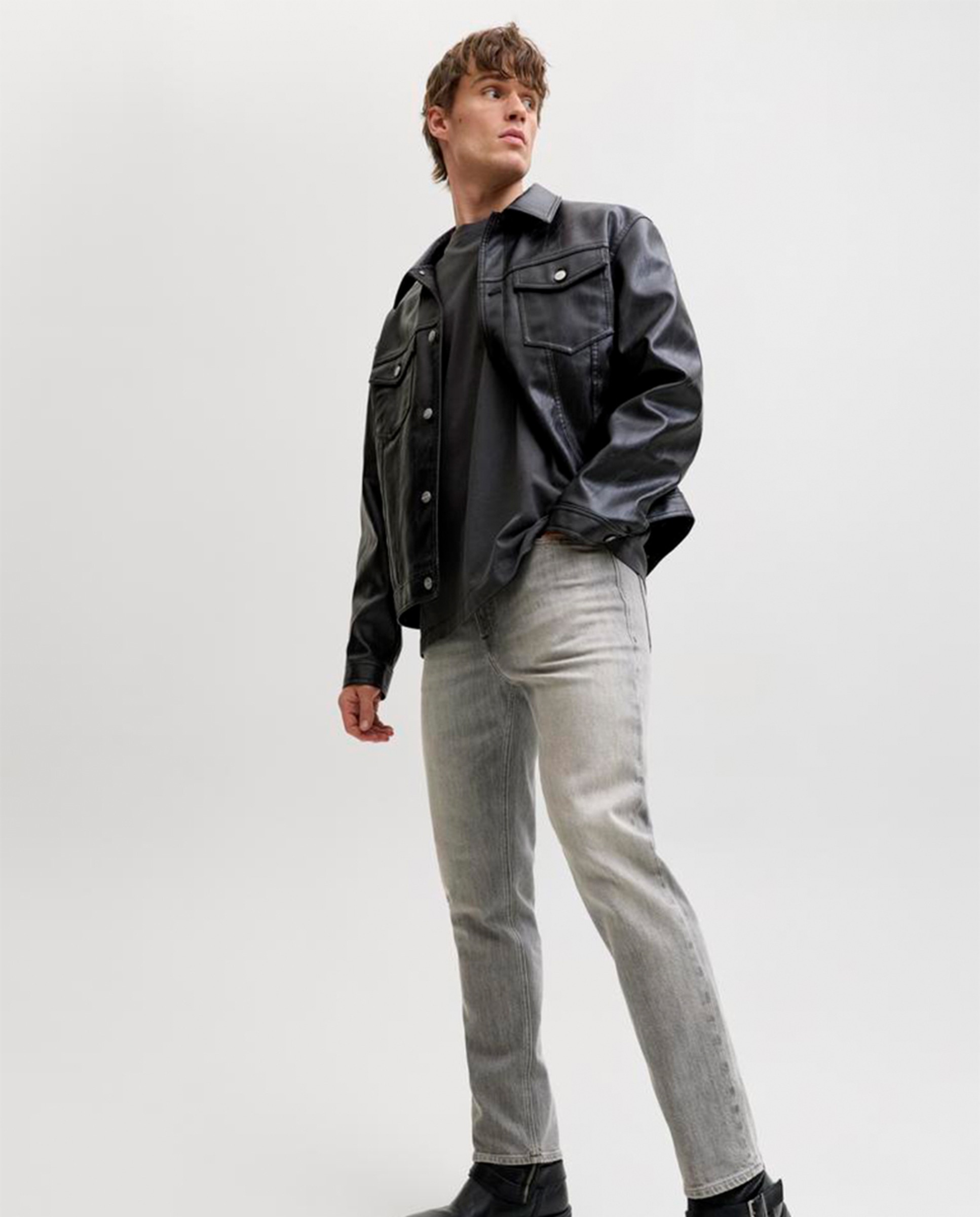 Jeans Regular Fit Cinzento-9