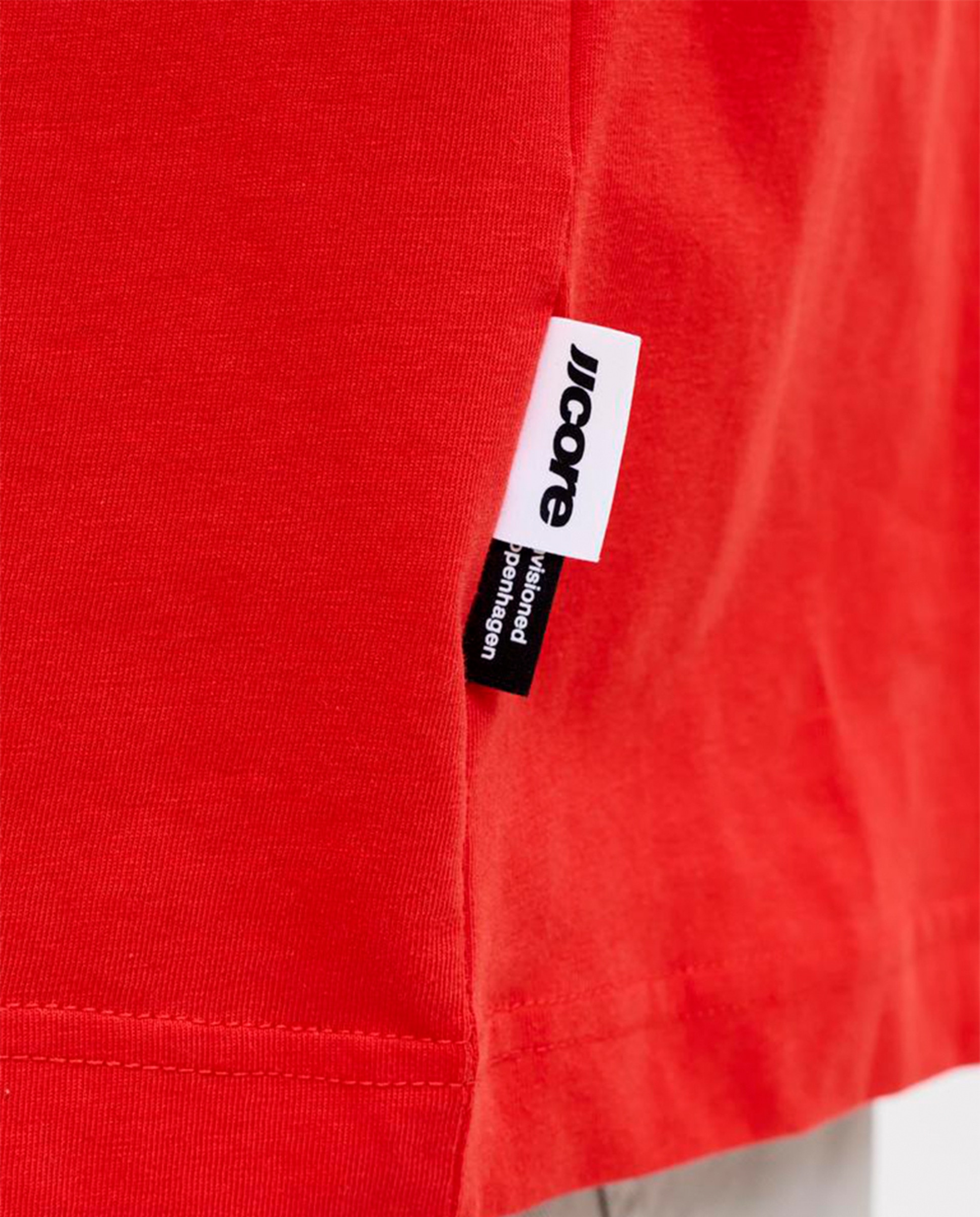 T-shirt de Manga Curta com Estampado à Frente Vermelho-5