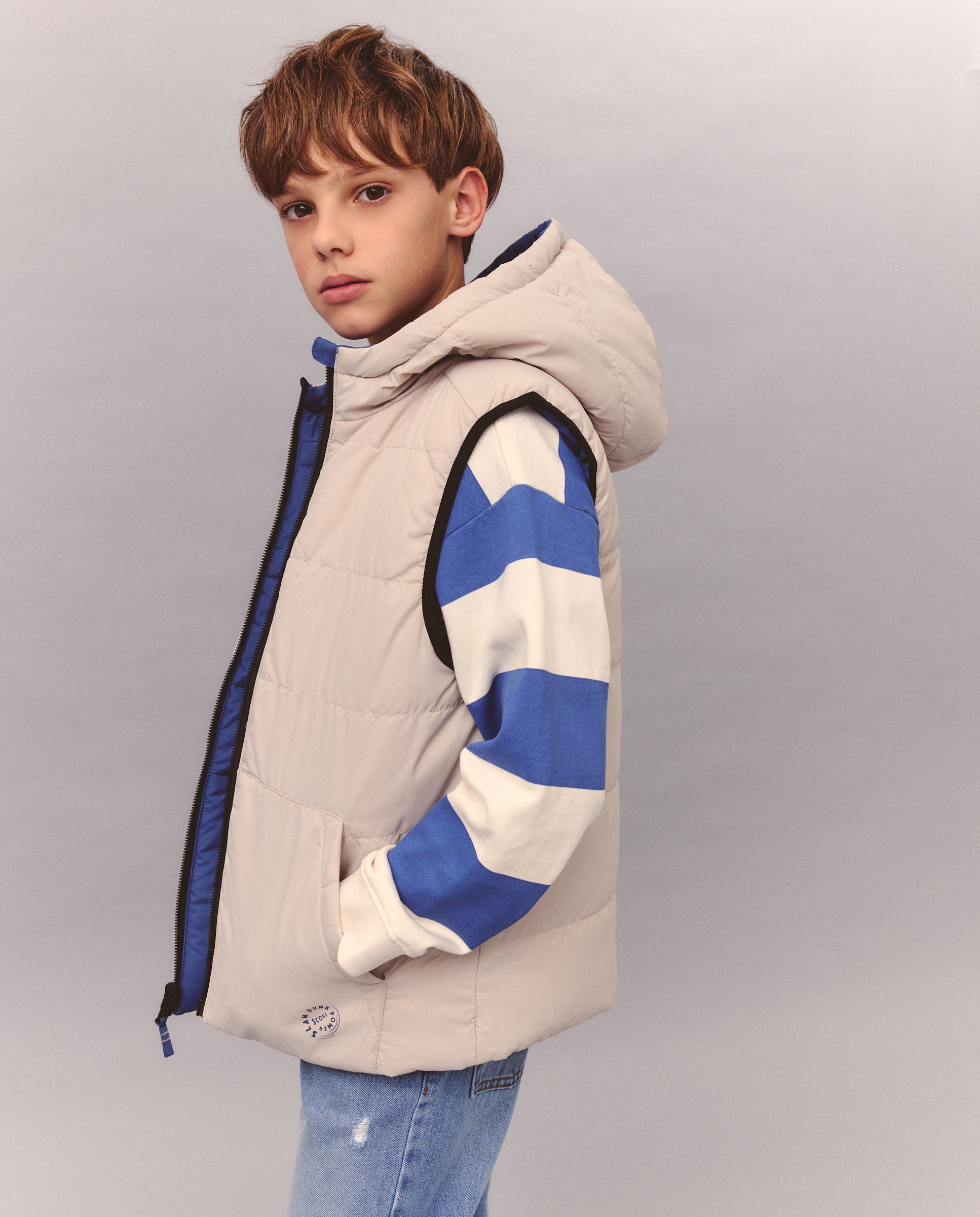 Colete Reversível com Capuz Multicolor-2