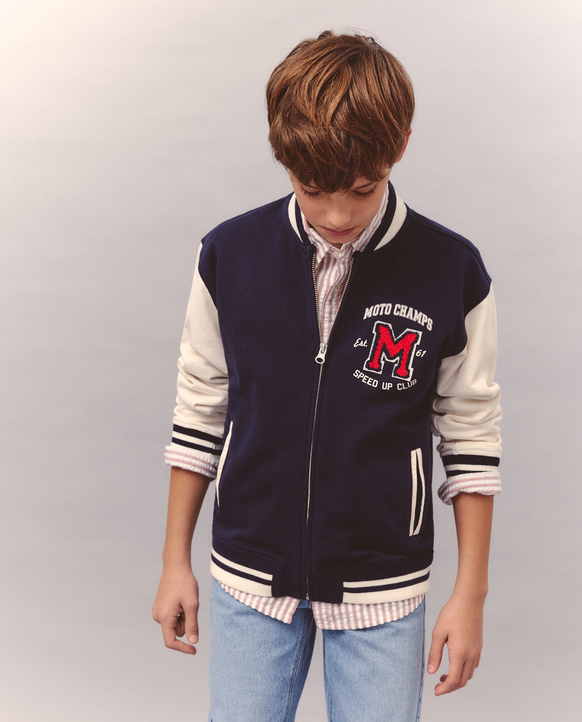 Sweatshirt Aberta Tipo Blusão Bomber com Estampado de Fantasia Kids El Corte Inglés Multicolor-2