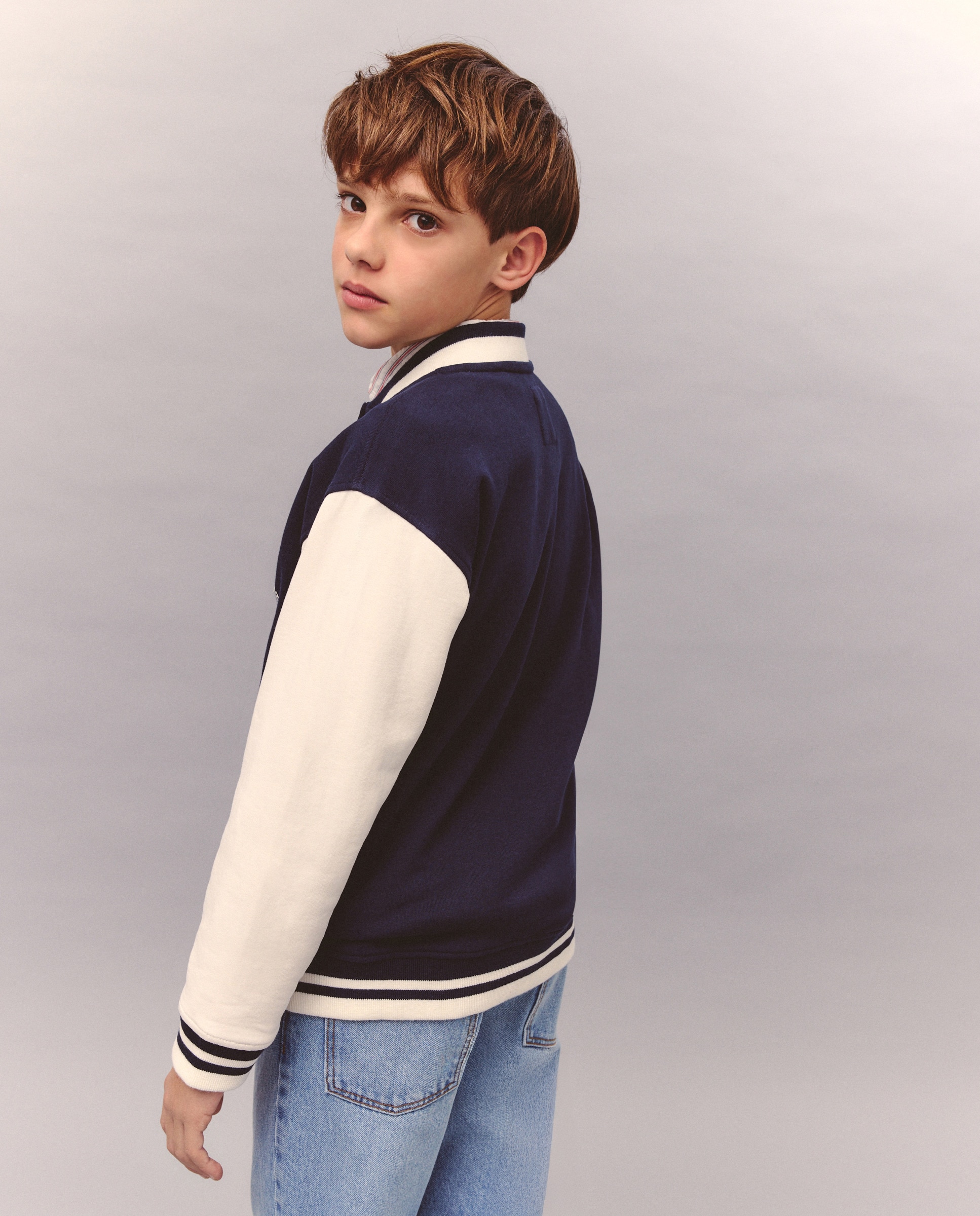 Sweatshirt Aberta Tipo Blusão Bomber com Estampado de Fantasia Kids El Corte Inglés Multicolor-3