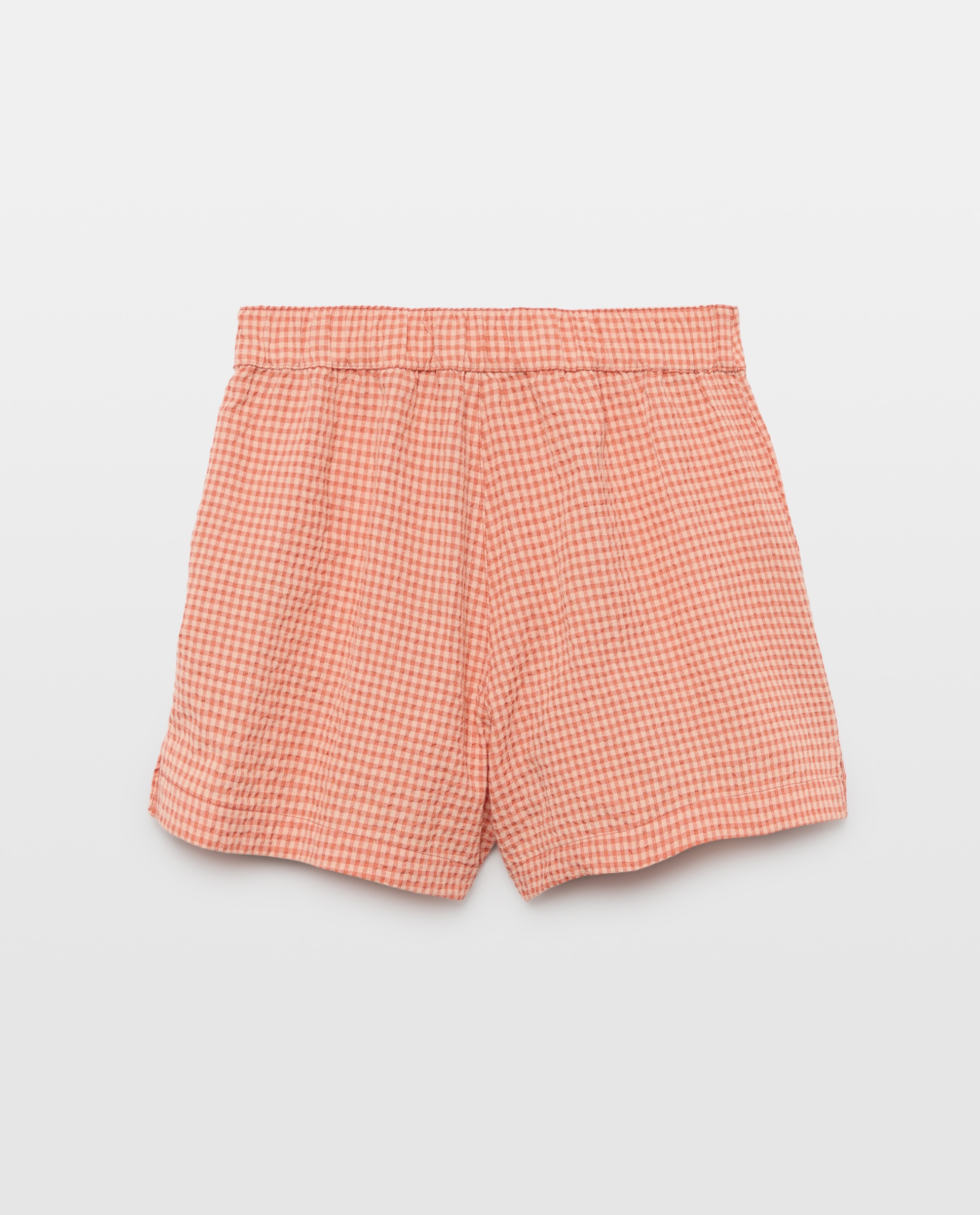 Short niña cuadros vichy set 630 Coral-2