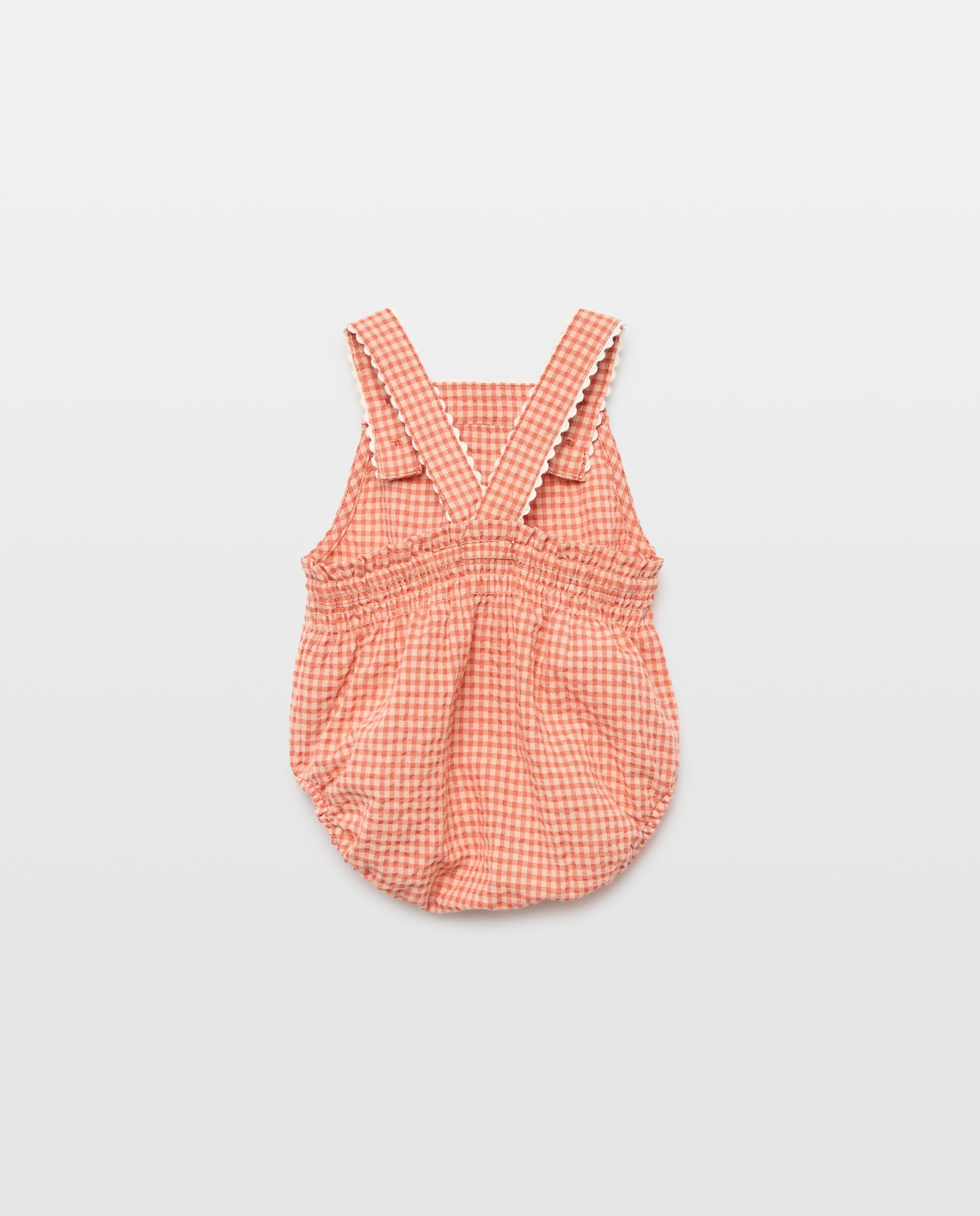 Ranita de recién nacido vichy rosa 630 Coral-2