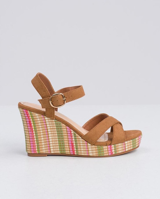 Imagen 0 de Sandalias cuña raya