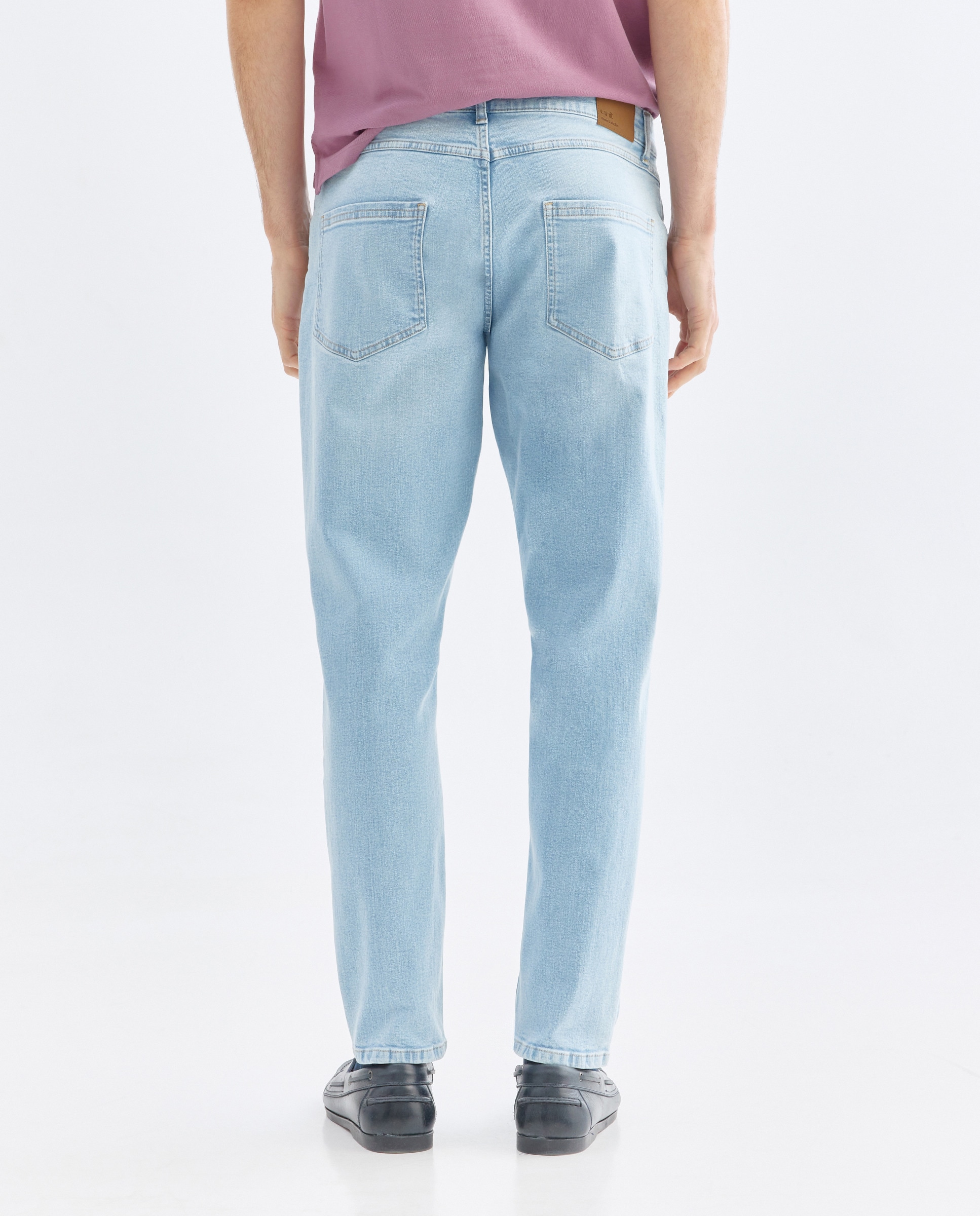 Pantalón vaquero hombre tapered fit 490 Petróleo-3