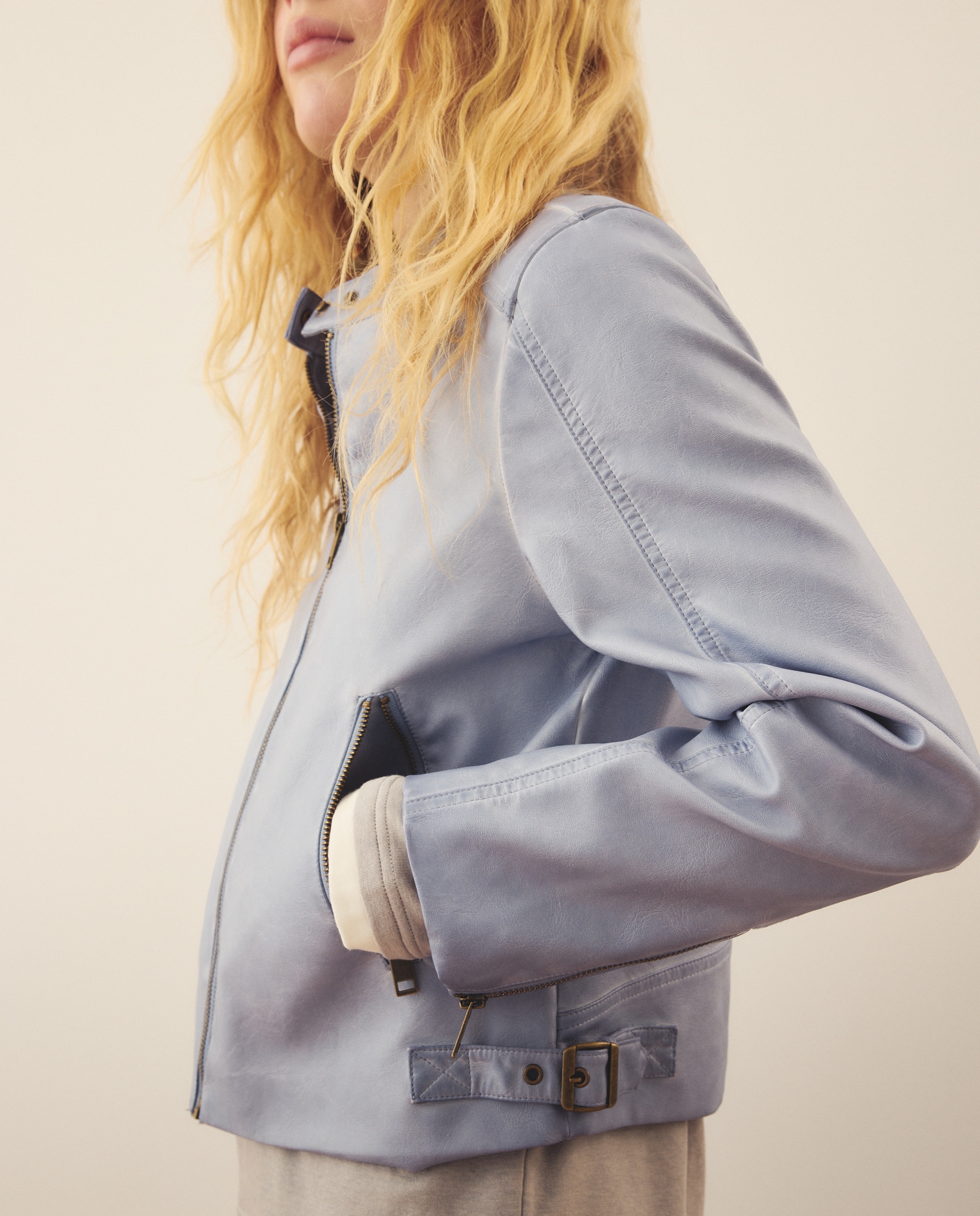 Blusão biker 400 Azul-4