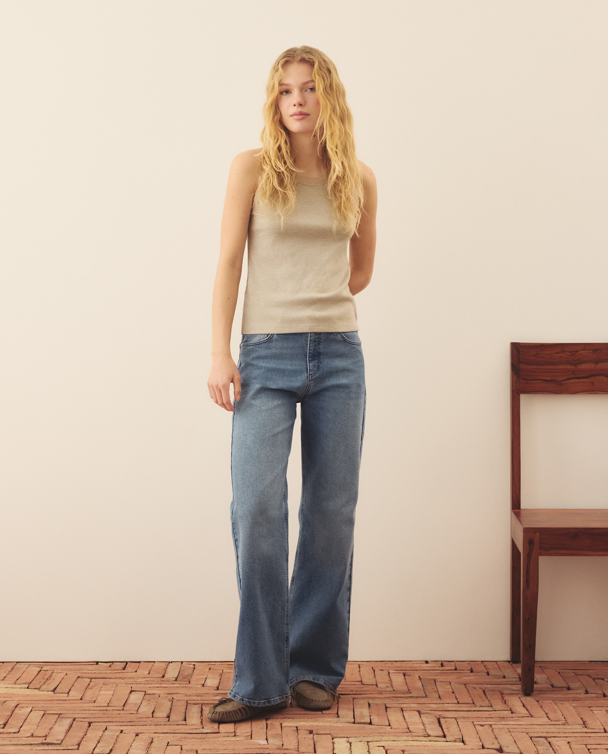 T-shirt sem mangas de mulher Verde-2