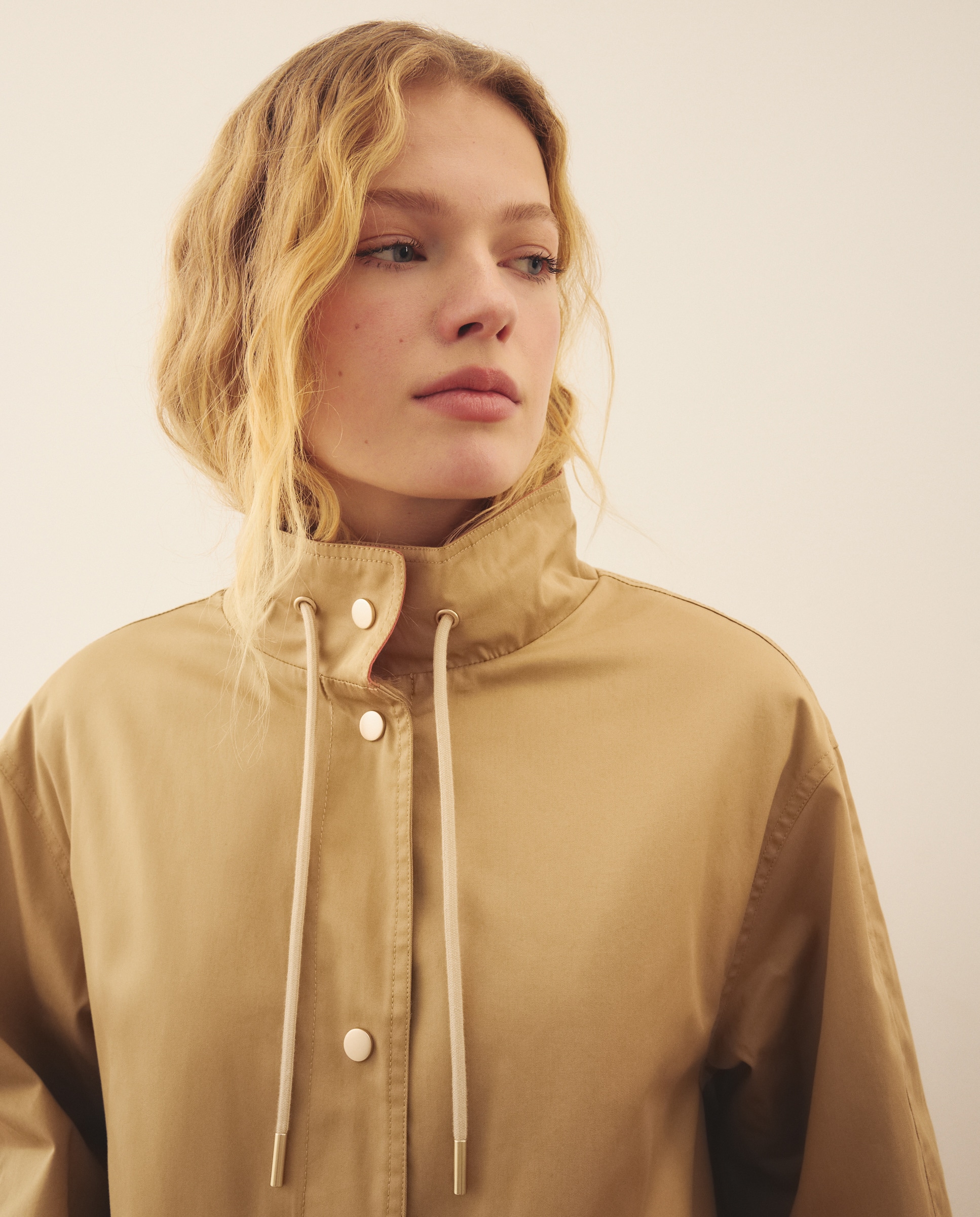 Gabardine Comprida com Contrastes 730 Camel-2