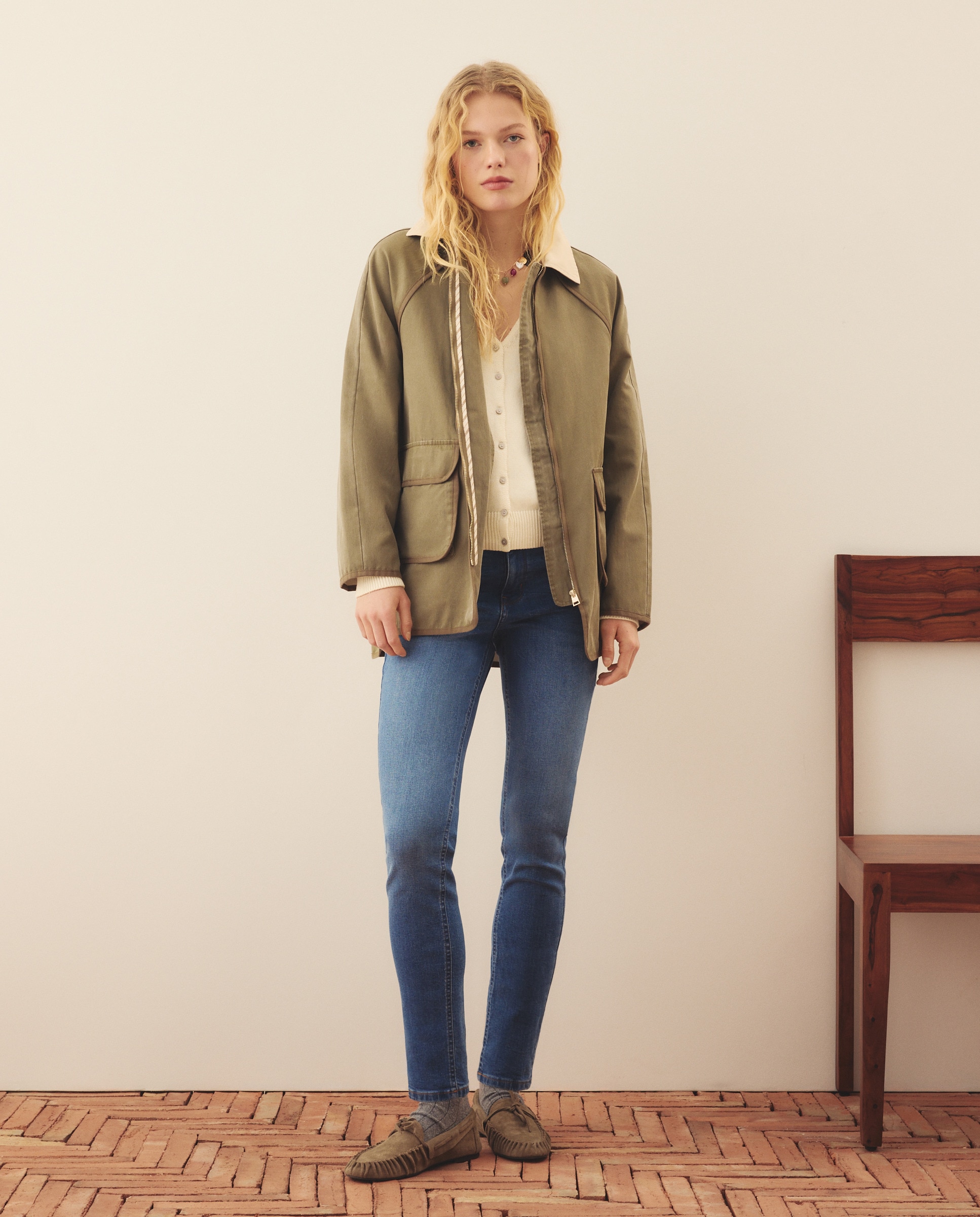 Parka Encerada Verde-flúor-2