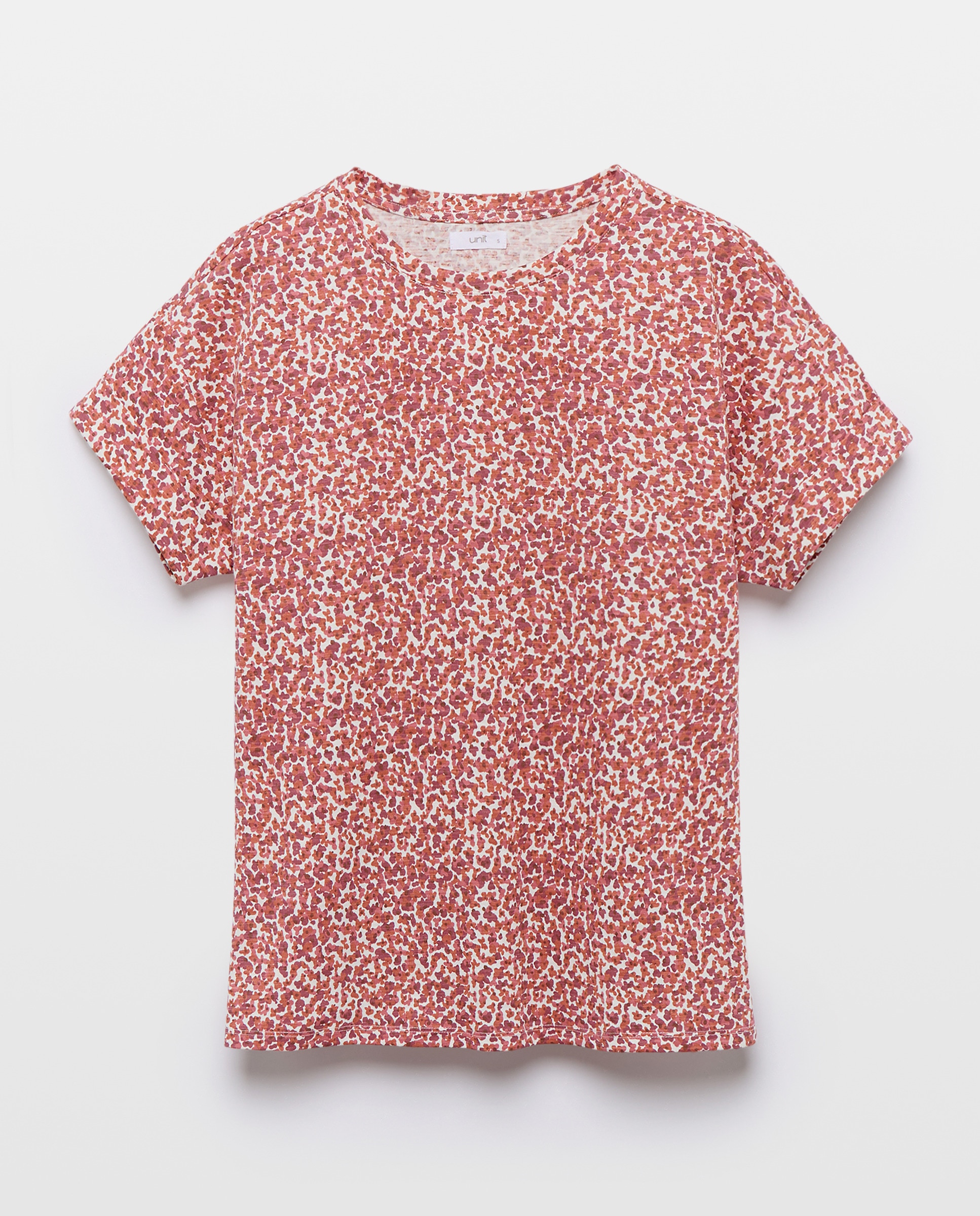 Camiseta estampada de mujer cuello caja Multicolor-4