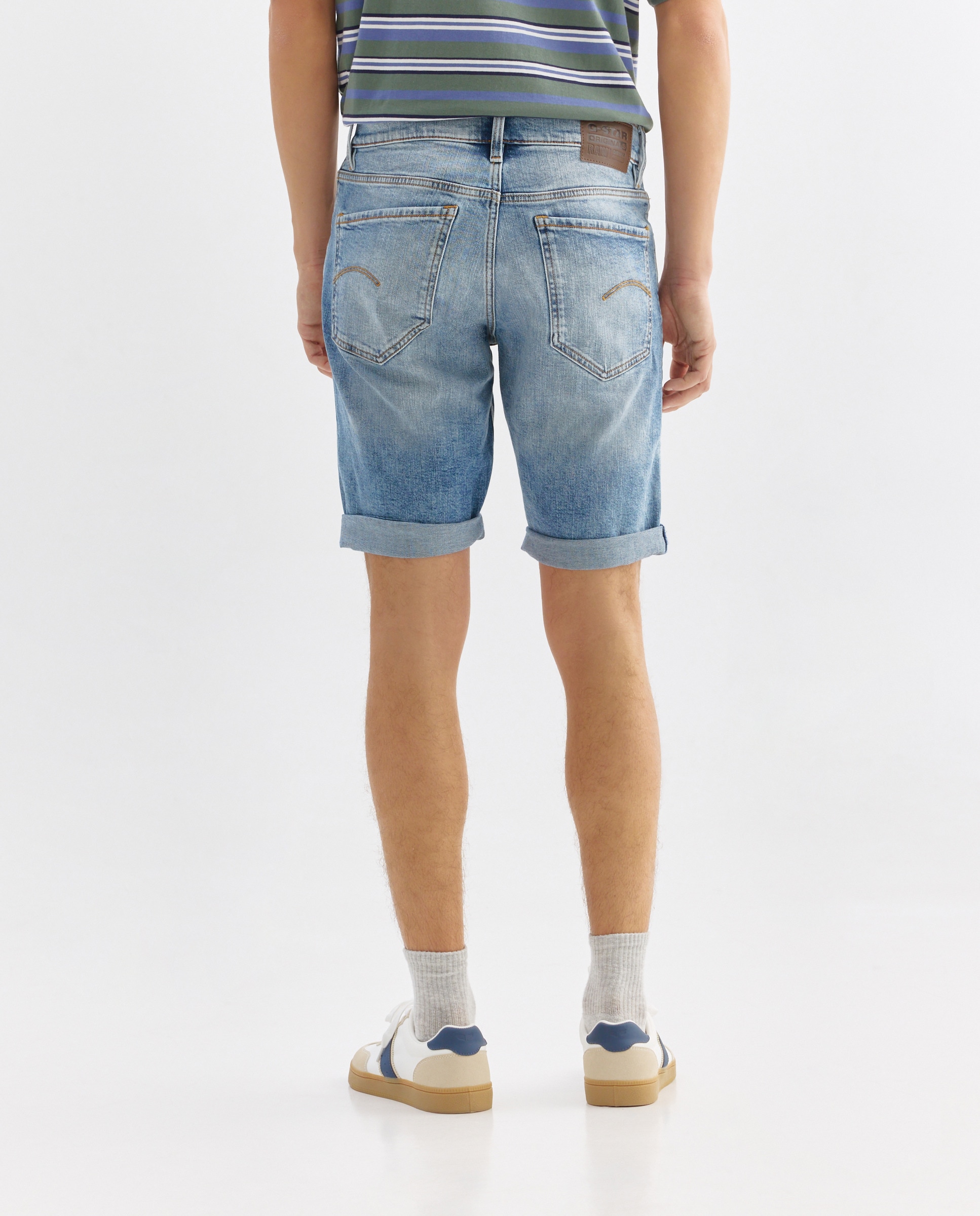 Bermudas de Ganga Regular Azul-3