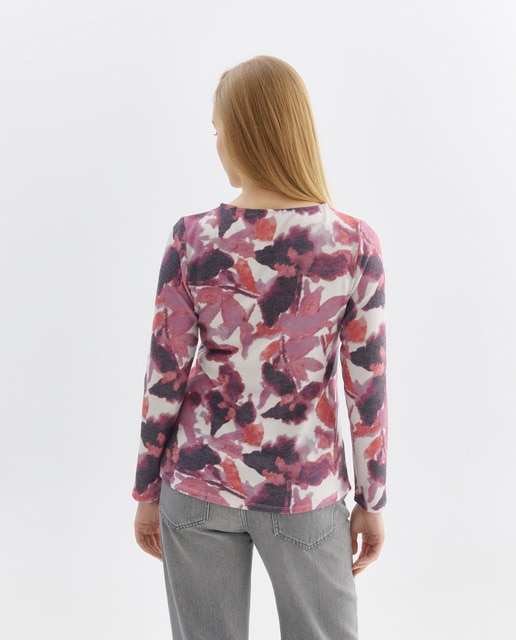 Imagem 0 de Camisola estampada de mulher com manga comprida