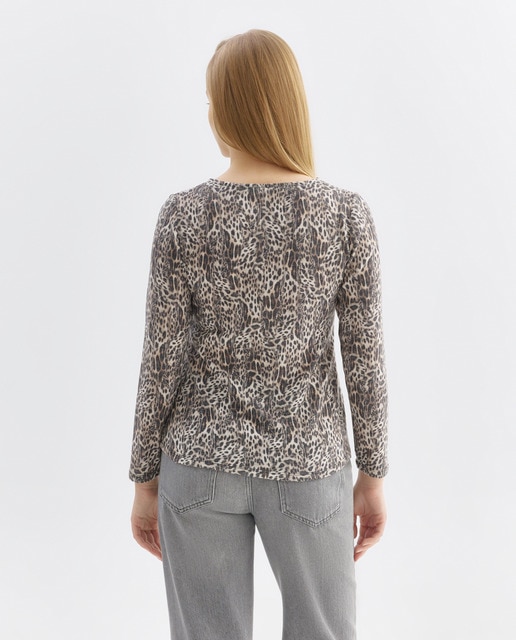 Imagem 0 de Camisola estampada de mulher com manga comprida