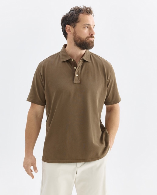 Imagem 0 de Polo Piqué Liso Garment Dye com Manga Curta Tamanhos Grandes