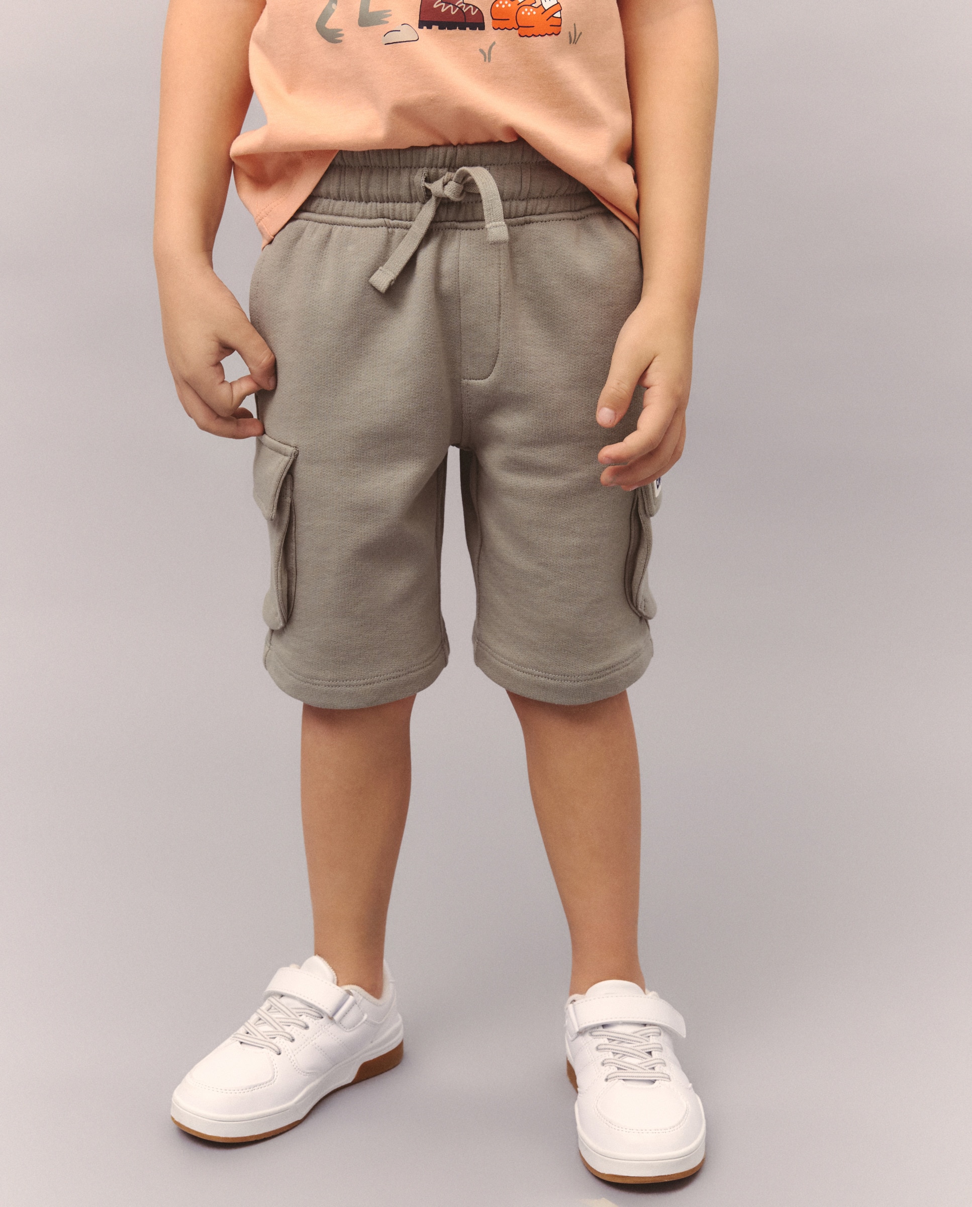 Bermudas Cargo de Felpa Kids El Corte Inglés 520 Caqui-2