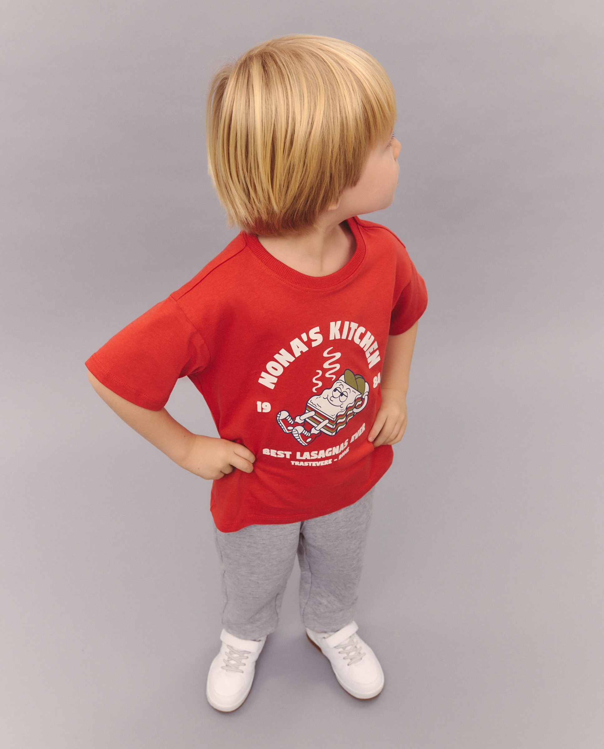 T-shirt de Manga Curta Básica com Fantasia Kids El Corte Inglés Vermelho-2