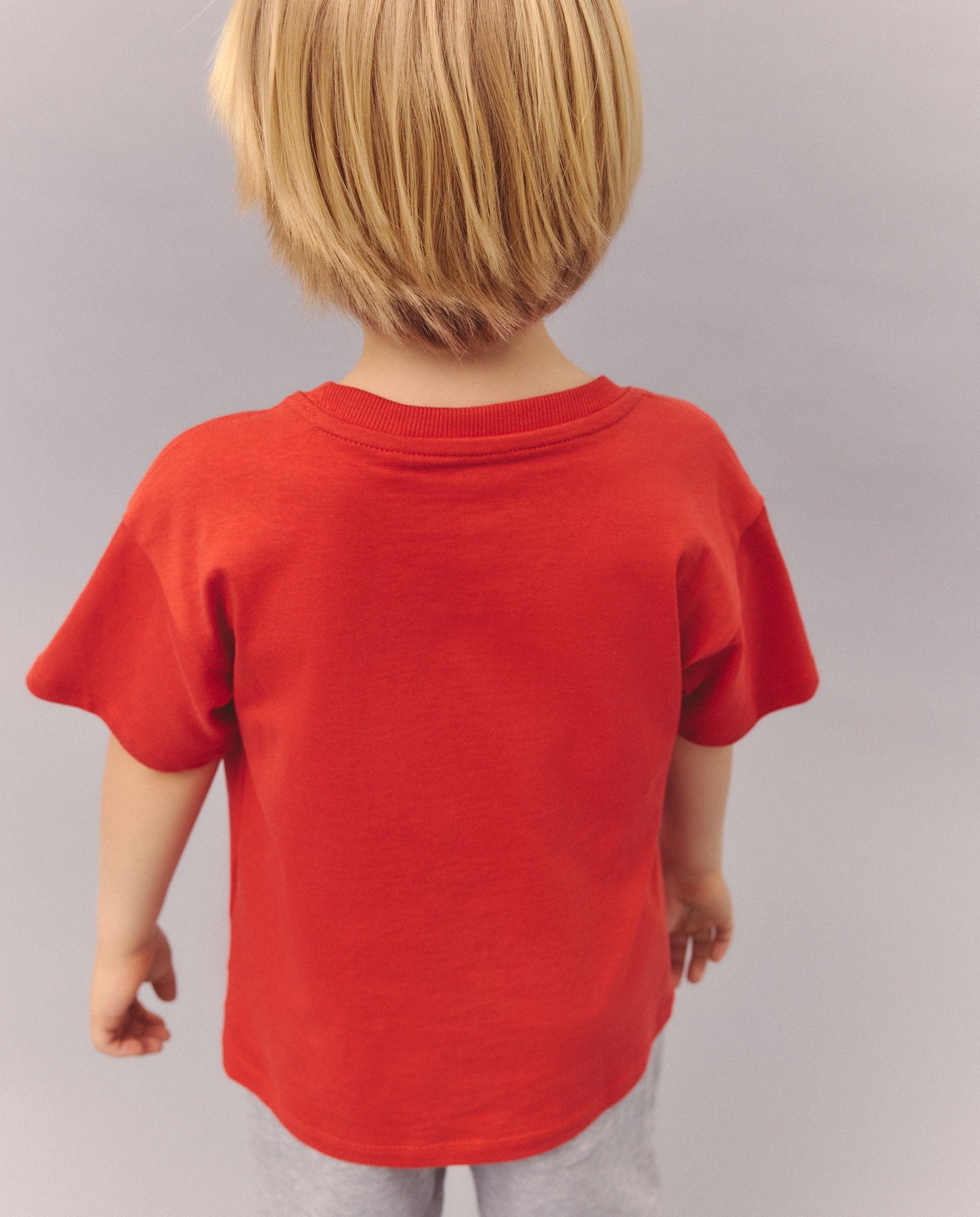 T-shirt de Manga Curta Básica com Fantasia Kids El Corte Inglés Vermelho-3