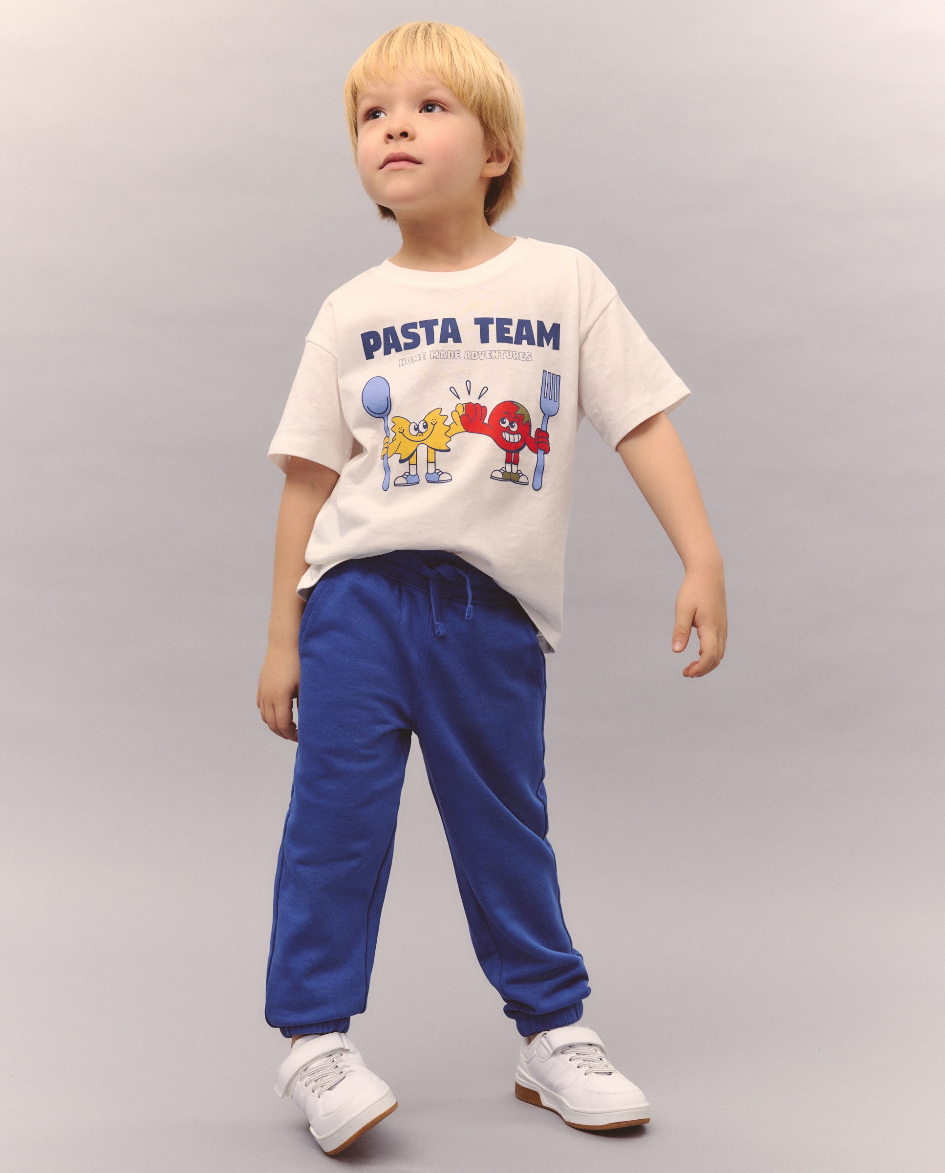 T-shirt de Manga Curta Básica com Fantasia Branco-1